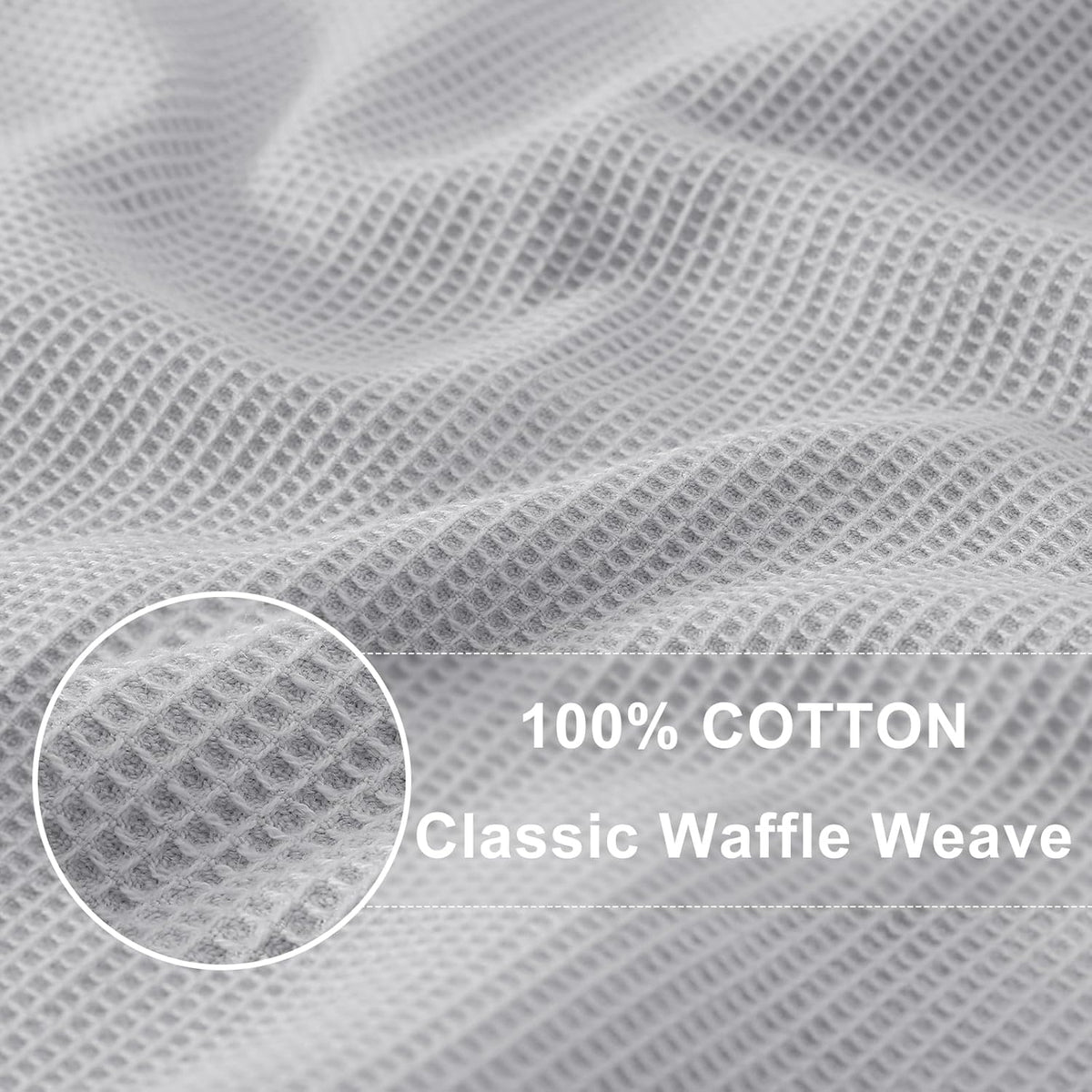 Homaxy 100% Cotton Waffle Weave Kitchen Towels - 8 Pack Soft and Absorbent Dish Towels - 16 x 26