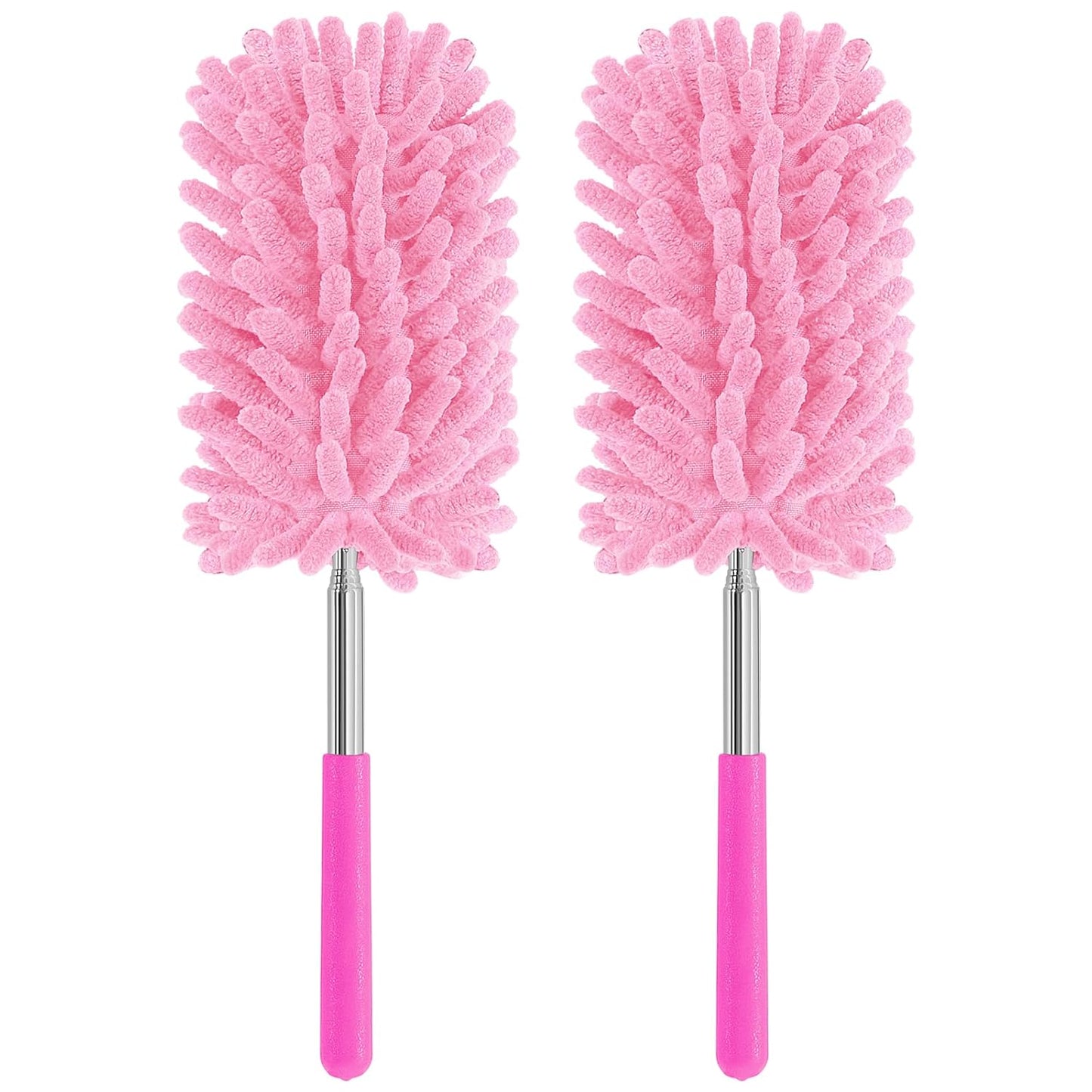 Mini Duster for Cleaning, 360° Bendable Hand Dusters with Extension Pole, Washable Small Duster for