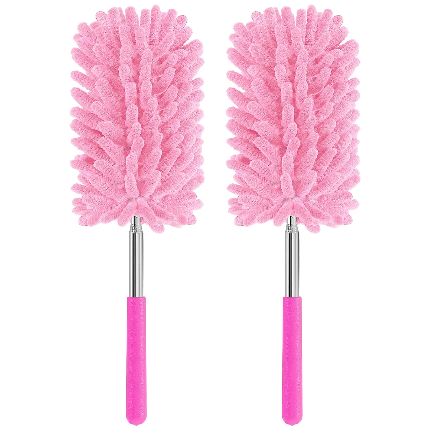 Mini Duster for Cleaning, 360° Bendable Hand Dusters with Extension Pole, Washable Small Duster for