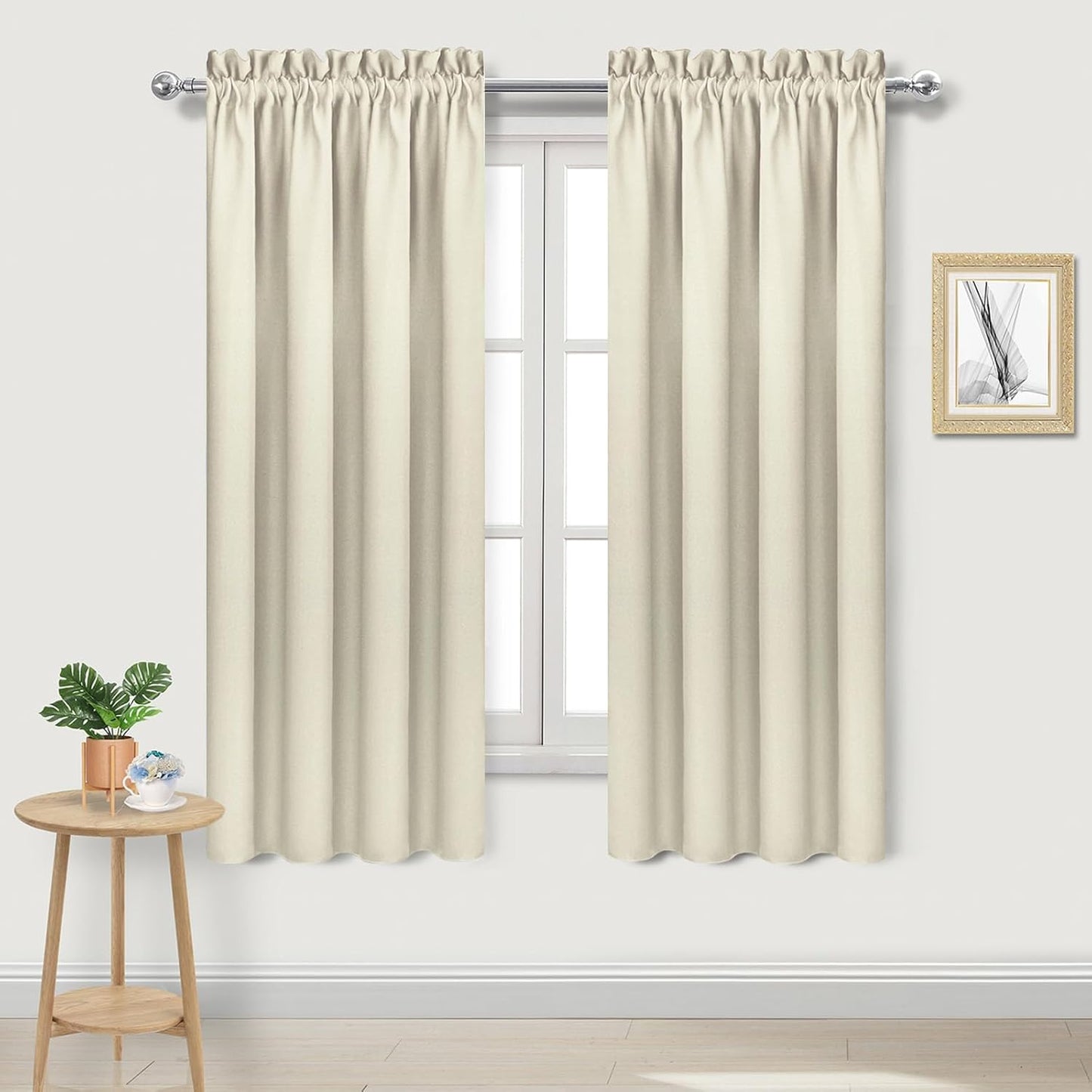 DWCN Blackout Curtains for Bedroom – Rod Pocket Thermal Insulated Noise Reducing Noise Reducing