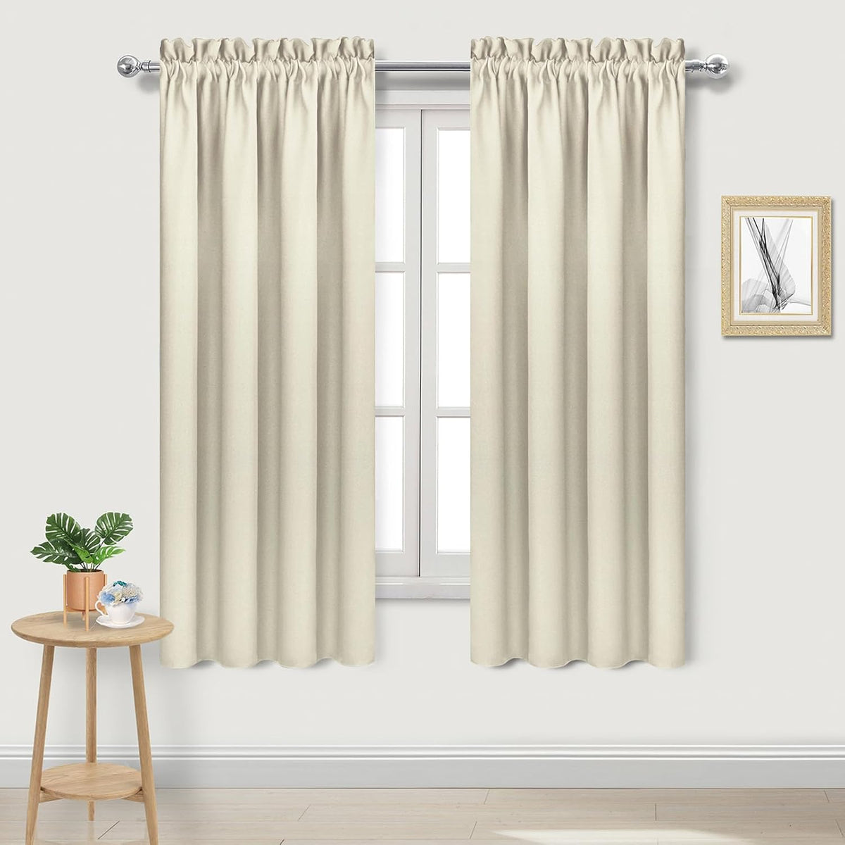 DWCN Blackout Curtains for Bedroom – Rod Pocket Thermal Insulated Noise Reducing Noise Reducing