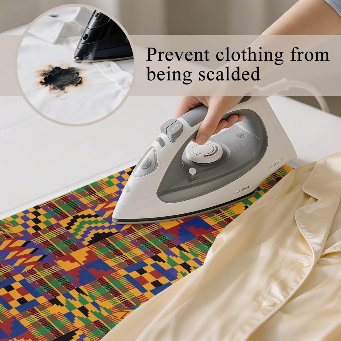 Ironing Mat Pad for Table Portable Travel Iron Blanket African Print Ironing Board Covers Tribal