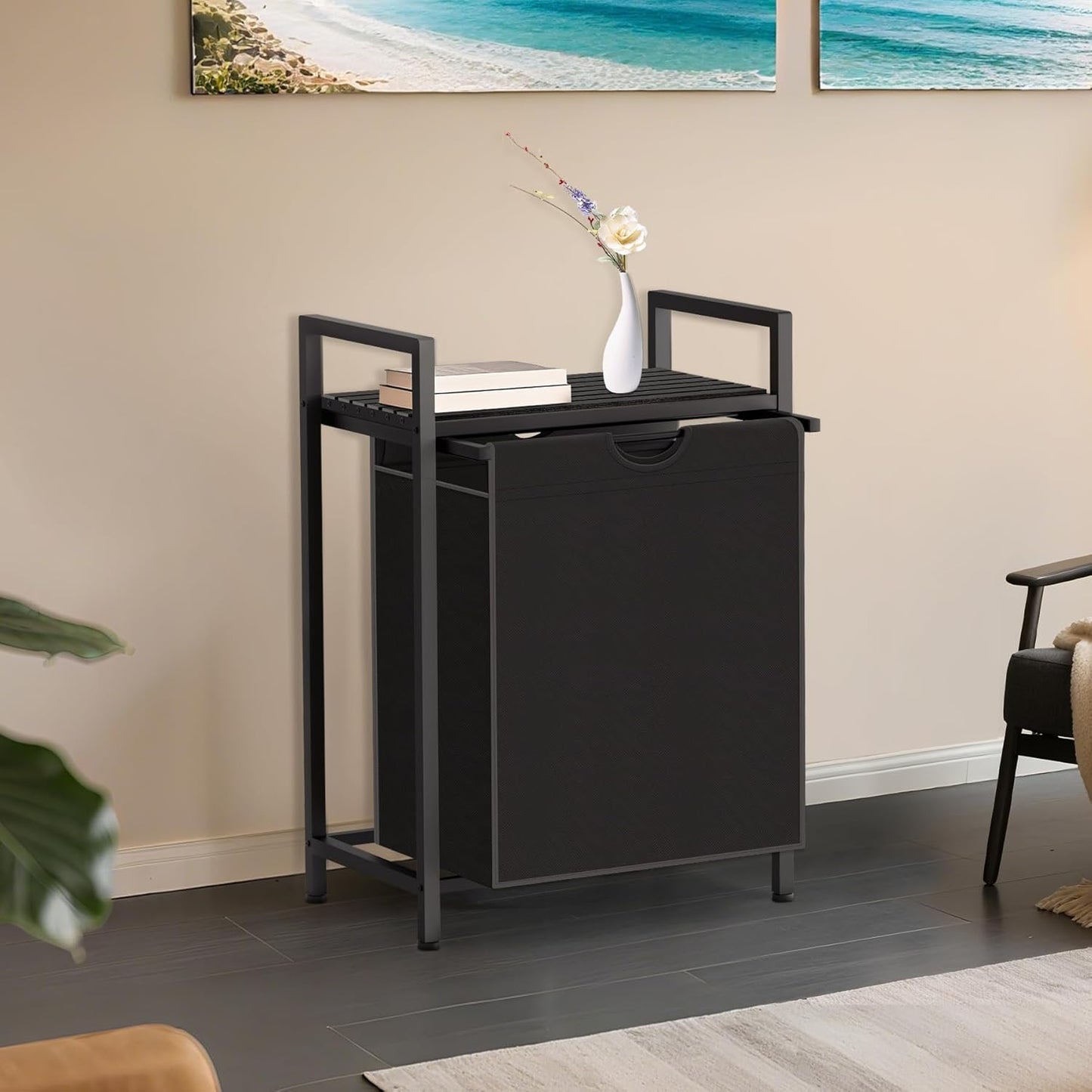 Laundry Sorter with Removable Bag, 16 Gallons Laundry Hamper with Adjustable Feet, Laundry Basket
