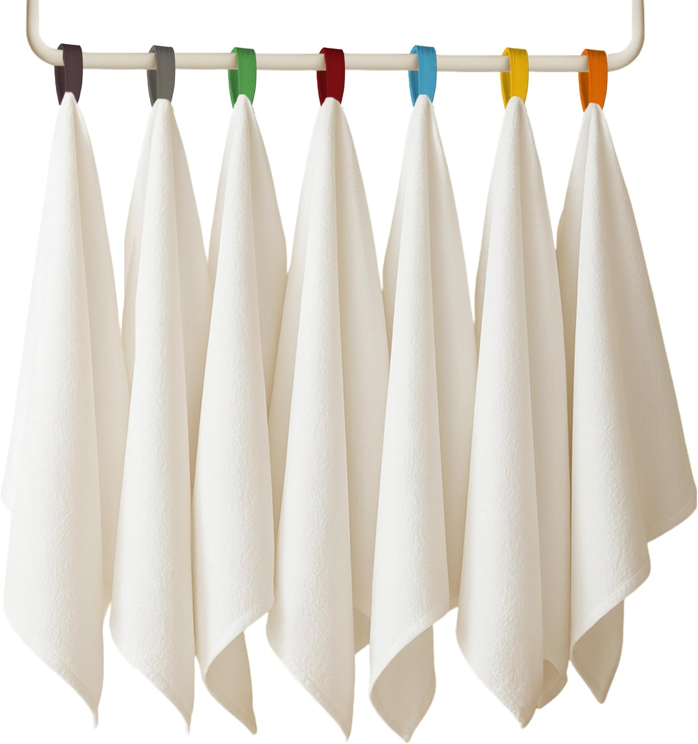 7-Pack Flat Flour Sack Towels – 100% Cotton Kitchen Dish & Tea Towels for Crafting, Embroidery