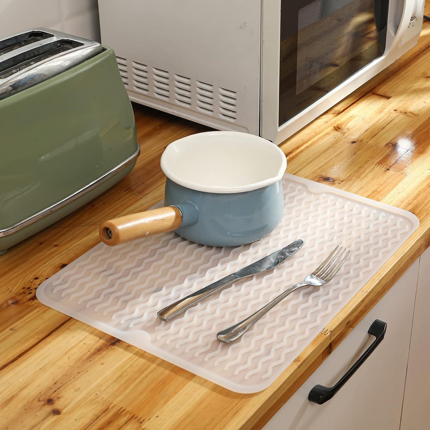 Silicone Dish Drying Mat for Multiple Usage,Easy clean,Eco-friendly,Heat-resistant Silicone Mat for