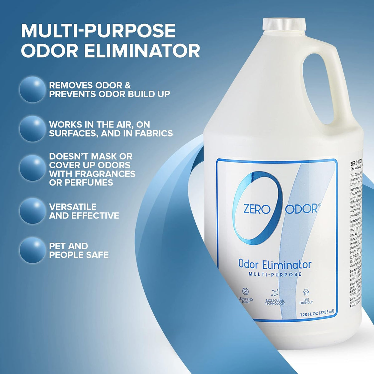 Zero Odor - Multi-Purpose Strong Odor Eliminator for Home, Office, Car, Bathroom, Hotel, Room