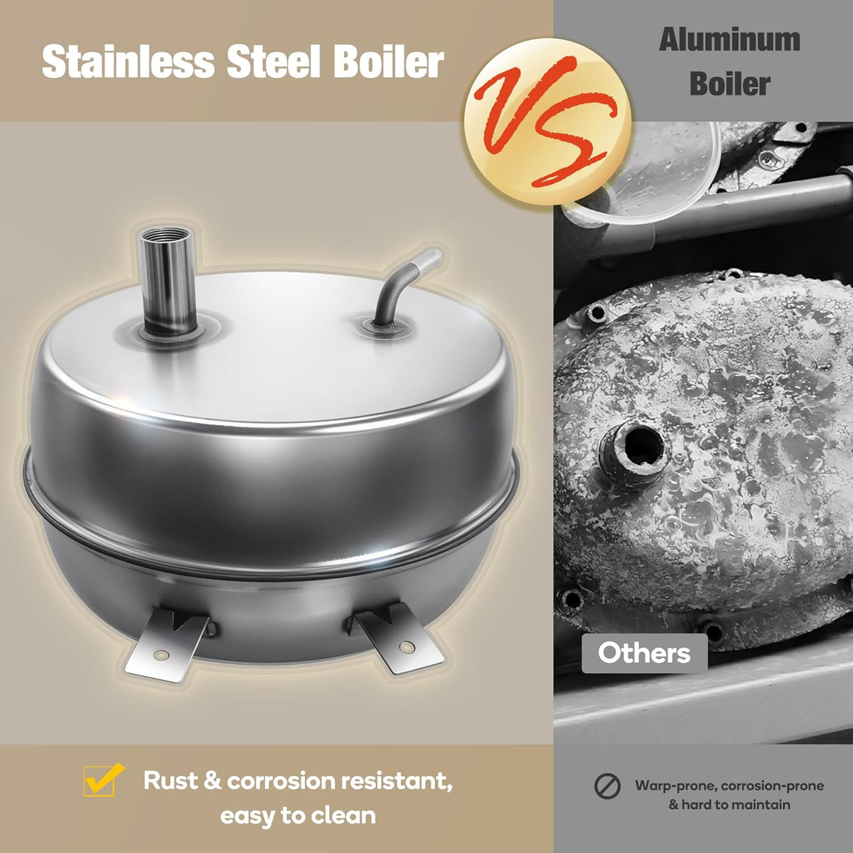 Newbealer Heavy-Duty Steam Cleaner for Home, Stainless Steel Boiler, 12-Piece Accessory Kit, Max 5