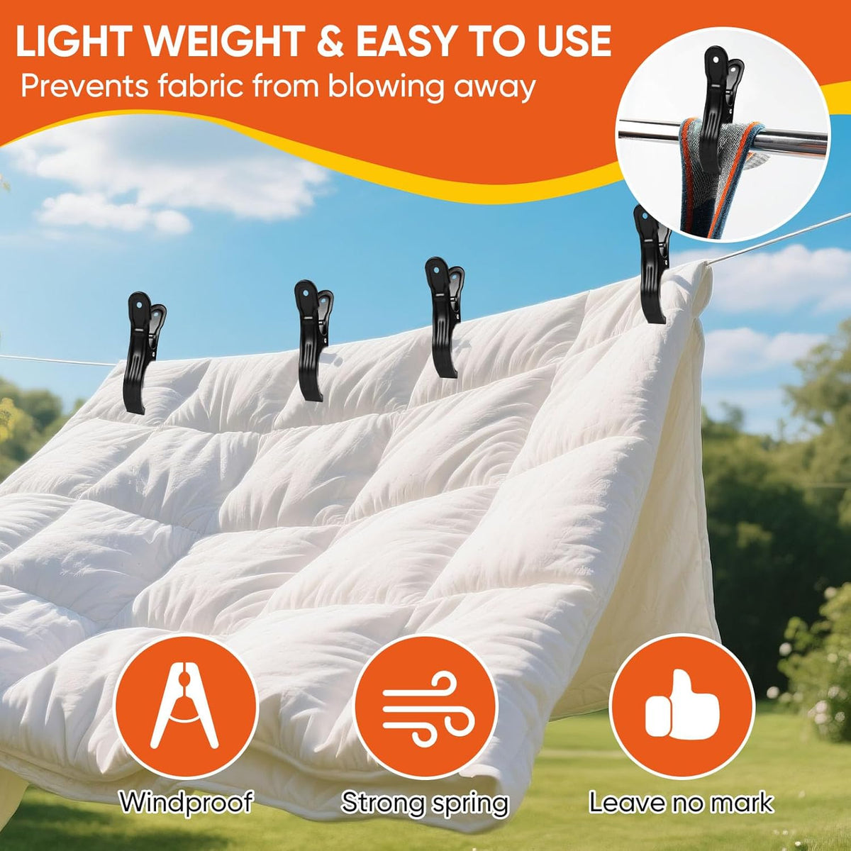 10 Pack Metal Beach Towel Clips, Large Beach Chair Clips for Pool Cover, Heavy Duty Towel Holders