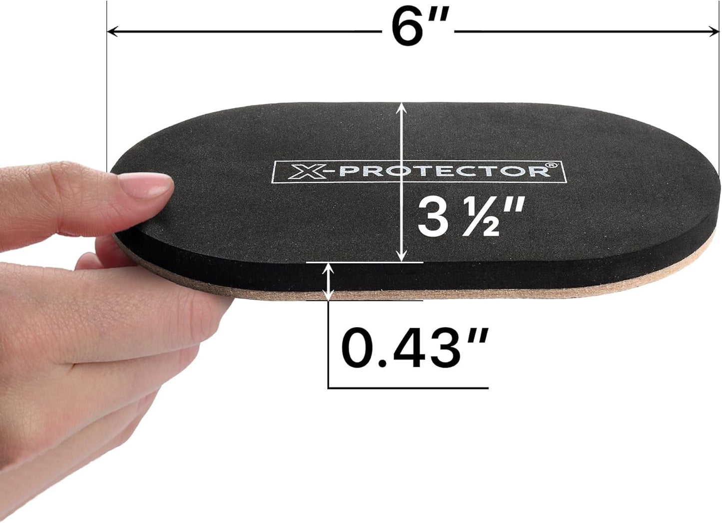 X-Protector Felt Furniture Sliders Hardwood Floors - 4 PCS 6" x 3 1/2" Furniture Sliders - Heavy