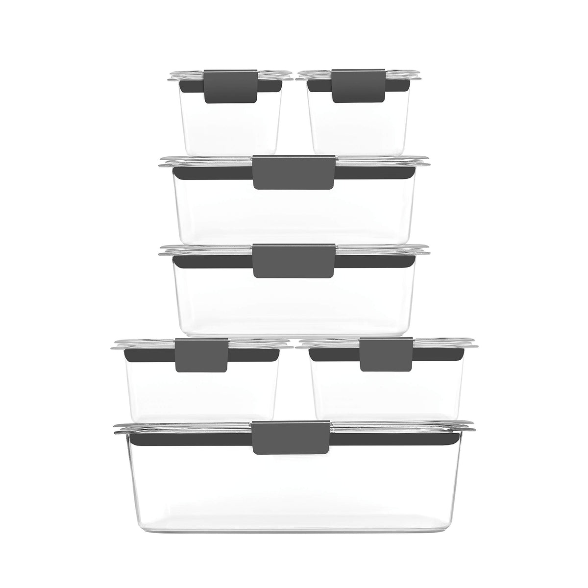 Rubbermaid Brilliance Food Storage Containers, 14 Piece Plastic Containers with Lids, BPA-Free
