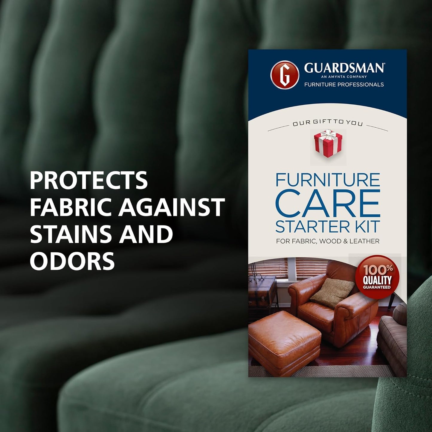 Guardsman Furniture Care Kit; Leather Conditioner, Polishing Cleaner; Includes 5 Clean & Renew