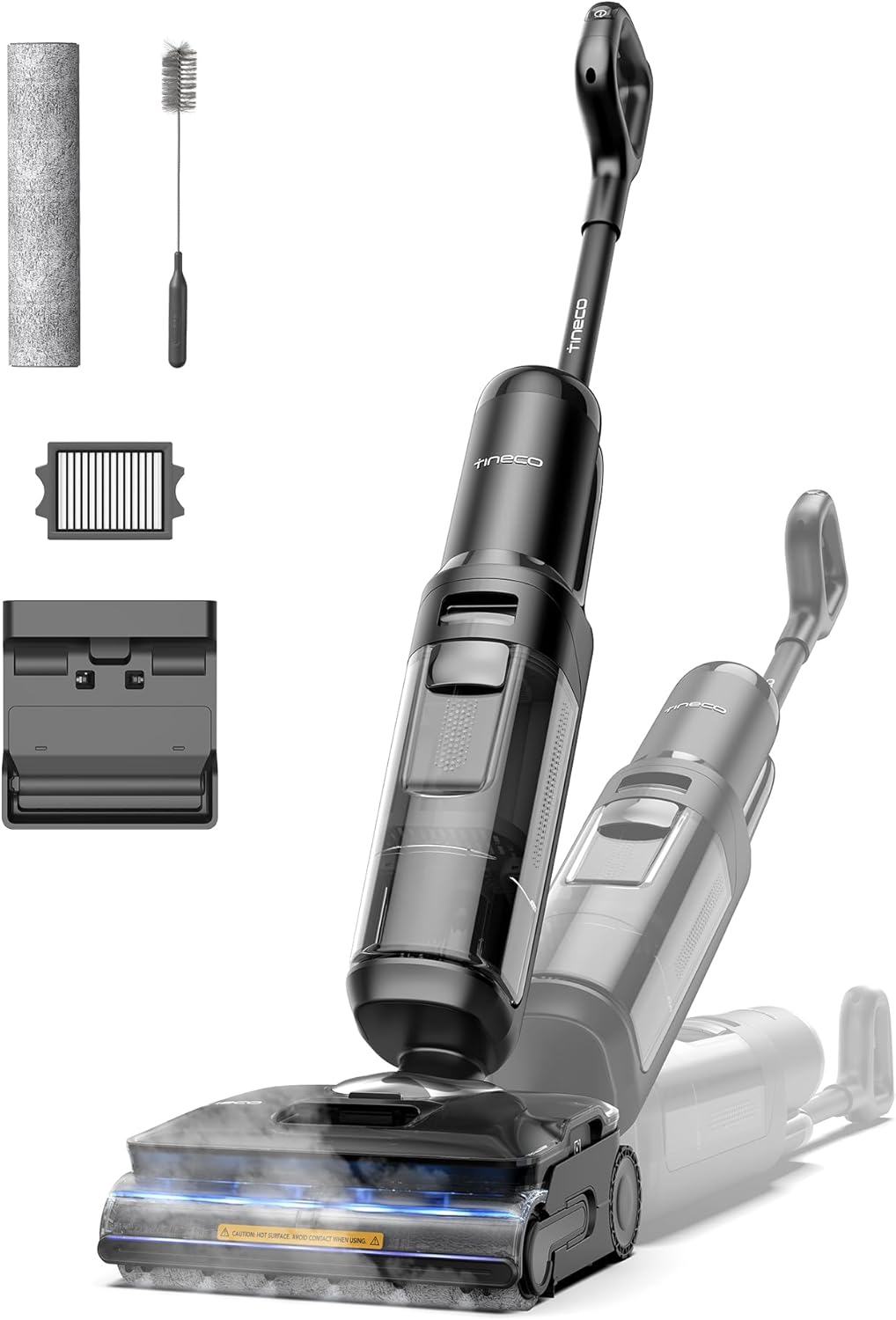 Tineco Floor One S7 Stretch Steam Cordless Wet Dry Vacuum Steam Mop All-in-One, 320℉ HyperSteam
