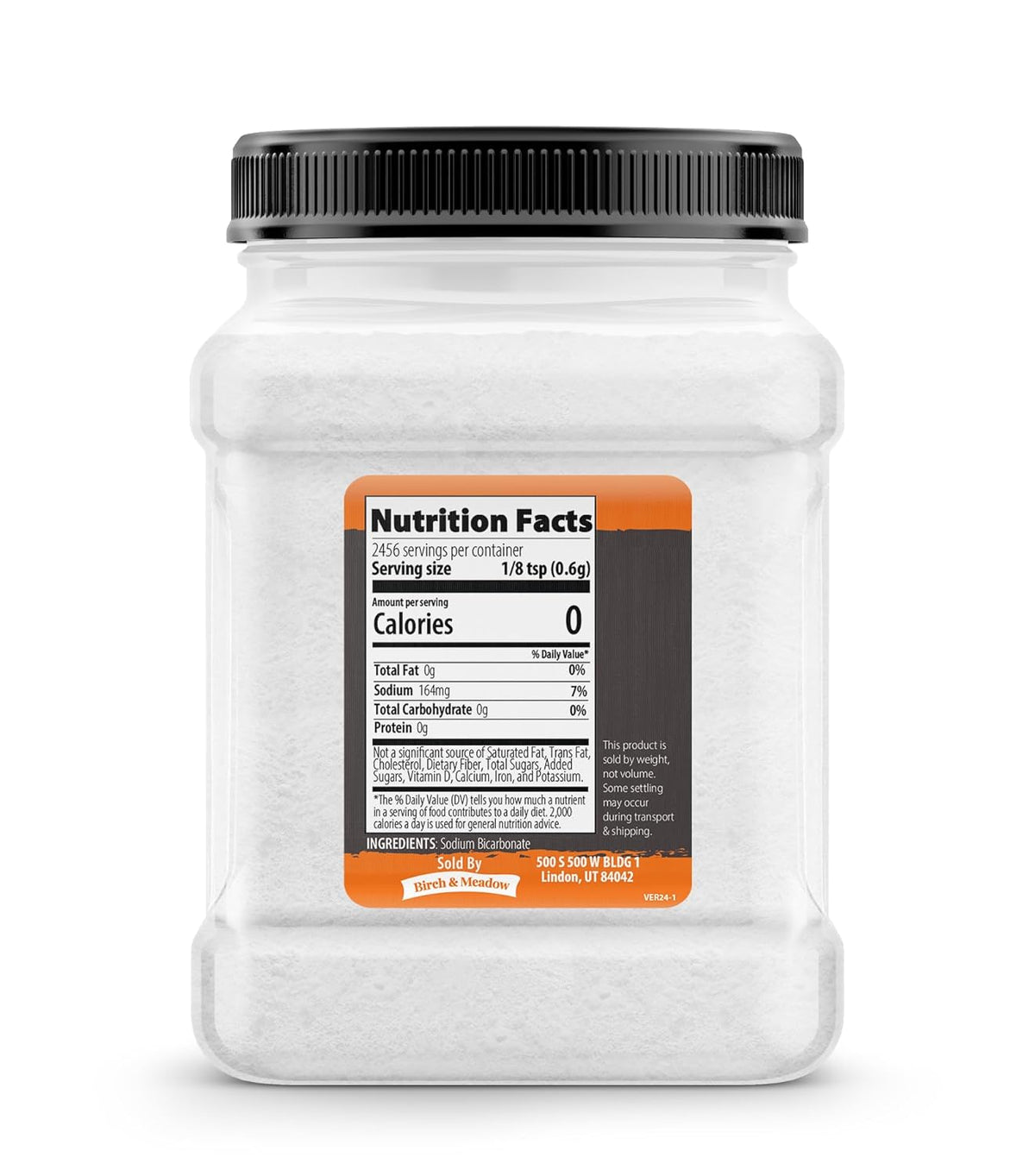 Birch & Meadow Baking Soda, Sodium Bicarbonate, Cooking & Cleaning (3.25 Pound)