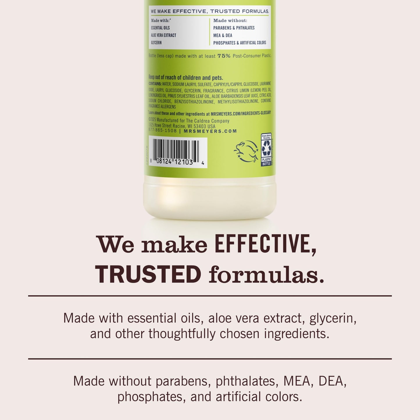 Mrs. Meyer's Clean Day, Liquid Dish Soap, Lemon Verbena, 16 Fl Oz, 3 Count