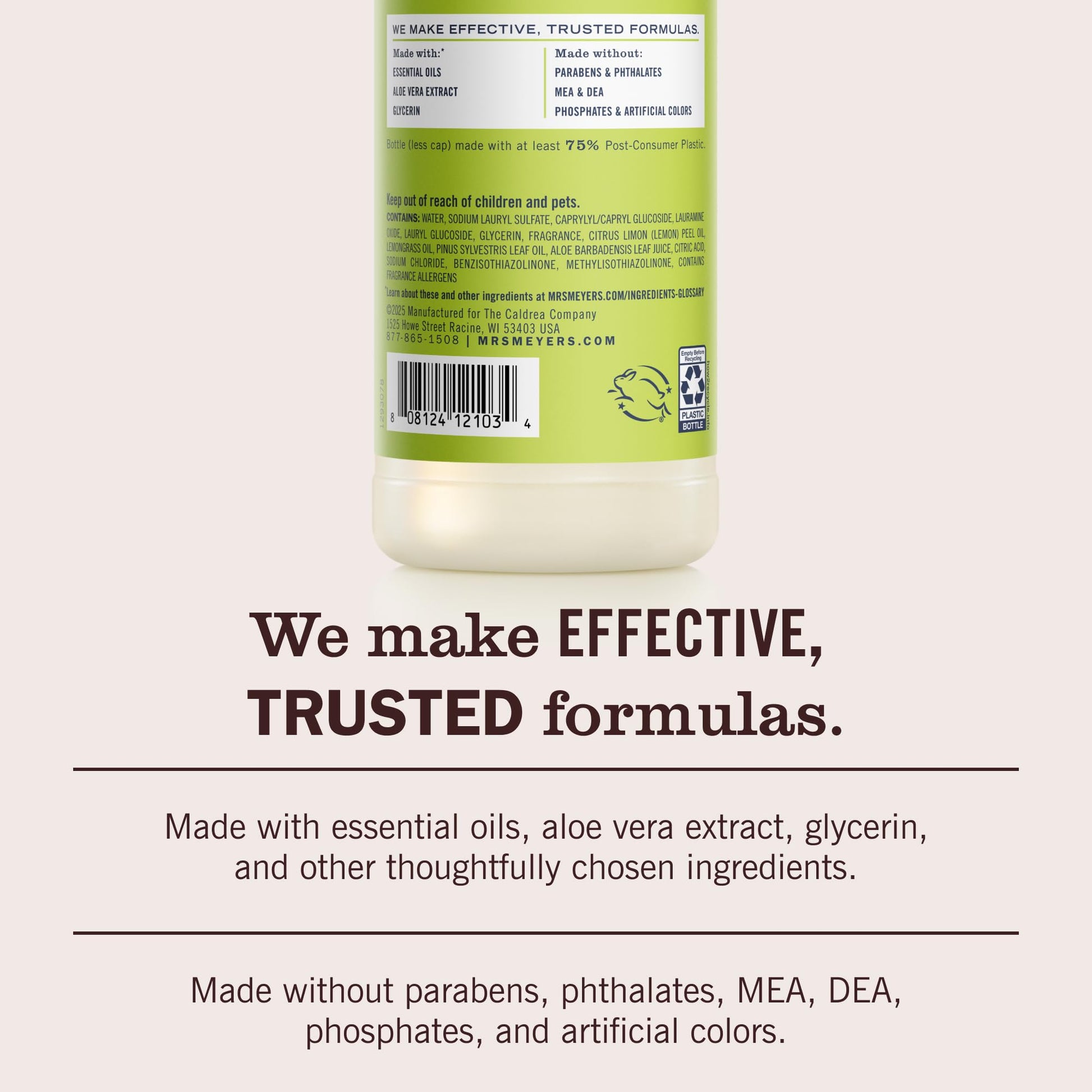 Mrs. Meyer's Clean Day, Liquid Dish Soap, Lemon Verbena, 16 Fl Oz, 3 Count
