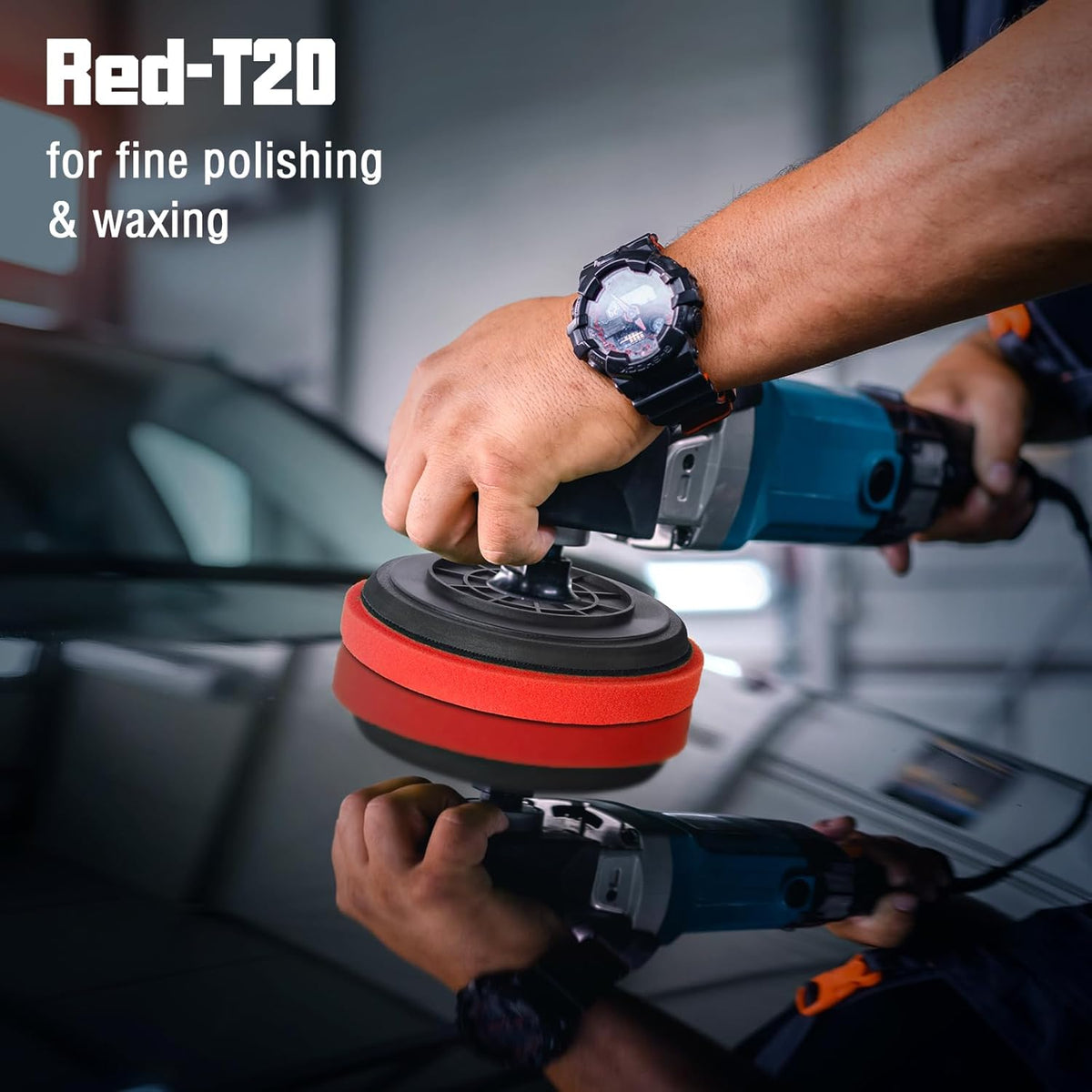 6 Inch Polishing Pad - 3Pcs Red Polishing Pad - 6.5 Inch Face for 6 Inch 150mm Backing Plate