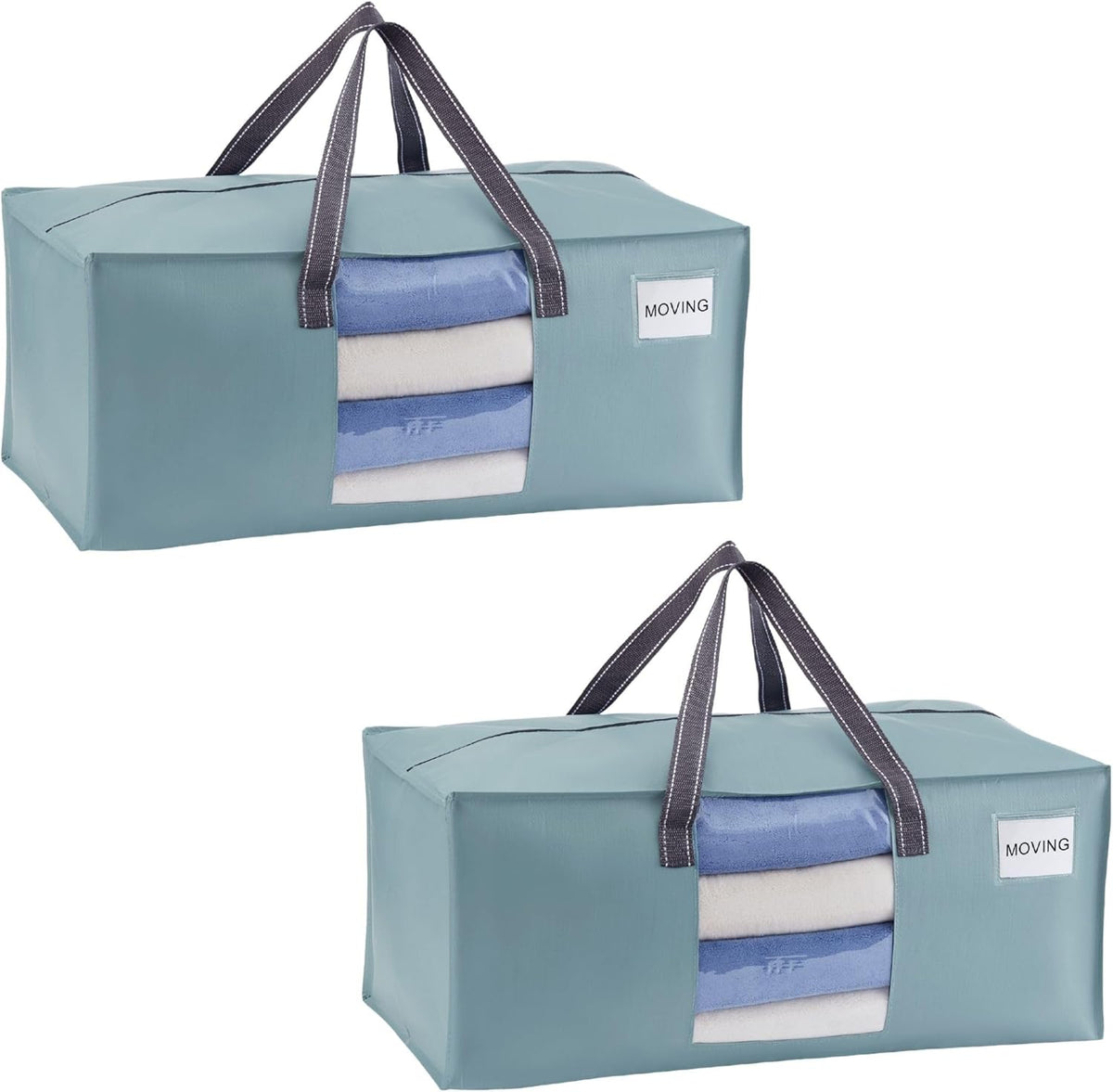 VENO 2 Pack Moving Bags for College, Heavy-Duty Storage Totes, Moving Boxes and Wardrobe Packing