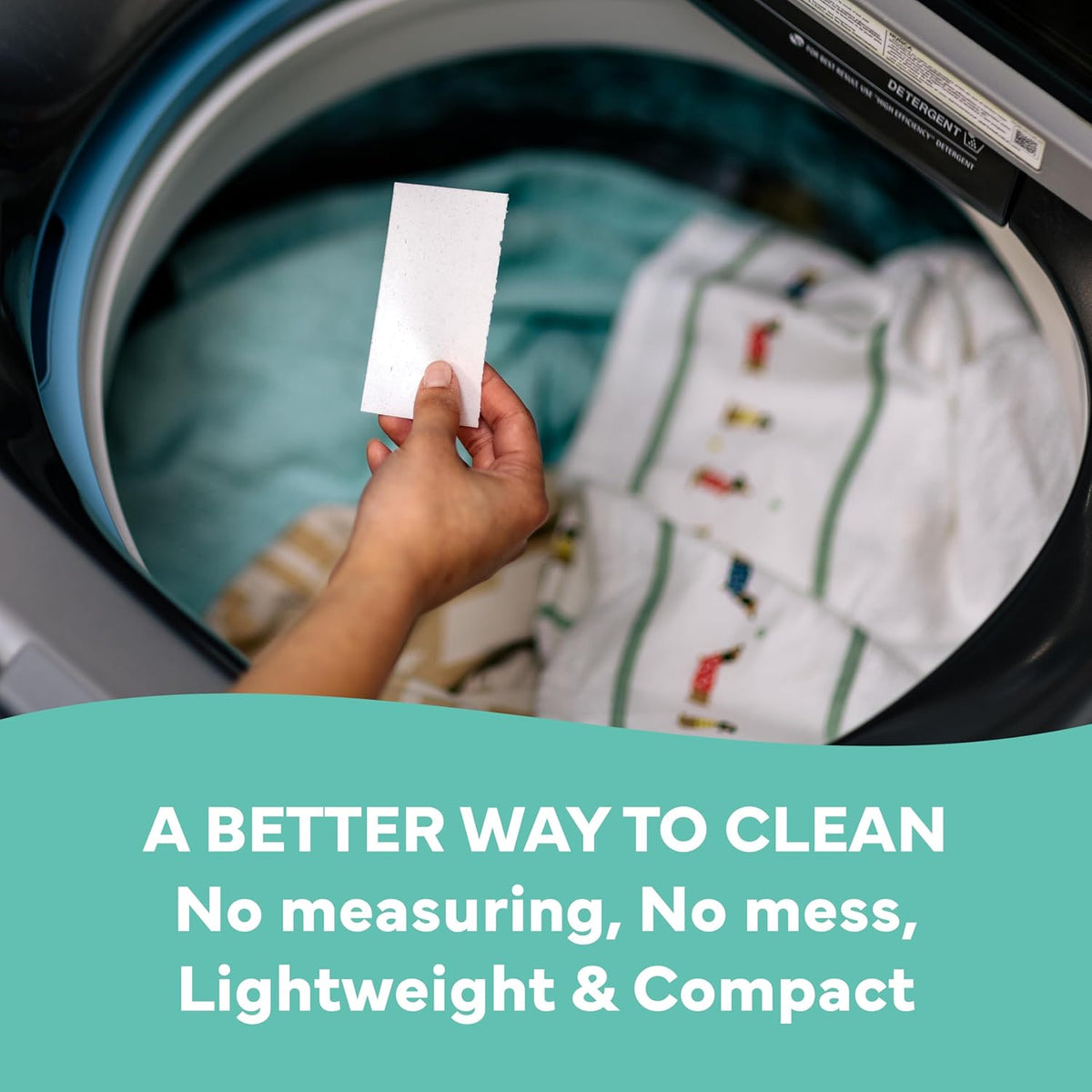 Tru Earth Compact Dry Laundry Detergent, Unscented - Up to 64 Loads (32 Sheets) | Liquidless
