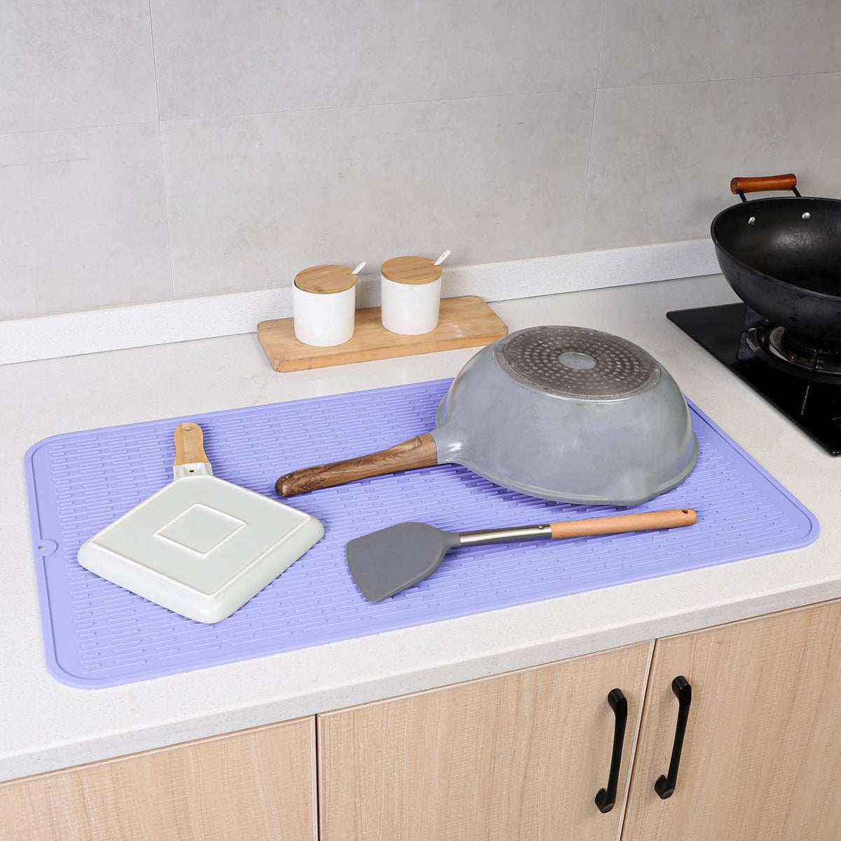 Silicone Dish Drying Mat for Multiple Usage,Easy clean,Eco-friendly,Heat-resistant Silicone Mat for