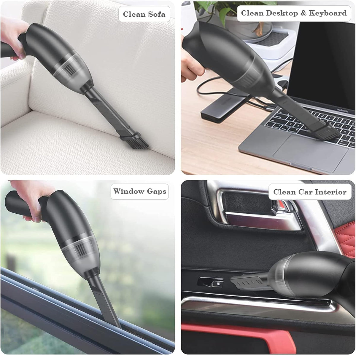 Mini Vacuum Cleaner-Rechargeable,Cordless,Desk Vacuum Cleaner for Dust,Hair,Crumbs,Car,Sewing