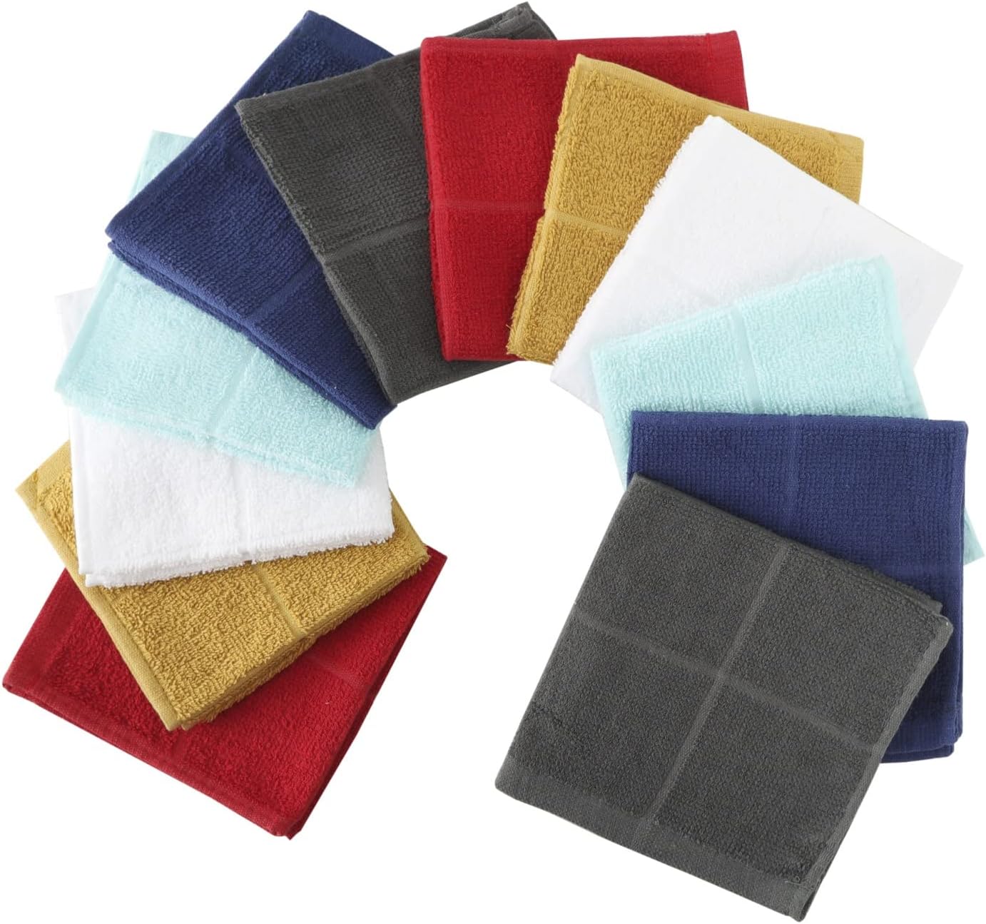 Glynniss Dishcloths Kitchen Highly Absorbent Dish Rags 100% Cotton Dish Cloths for Washing Dishes