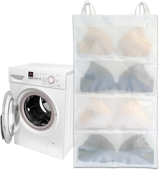 Bra laundry bags for washing machine, 1pc, Holds 4 D-F cups sizes, Cleans, Drys, Storage and