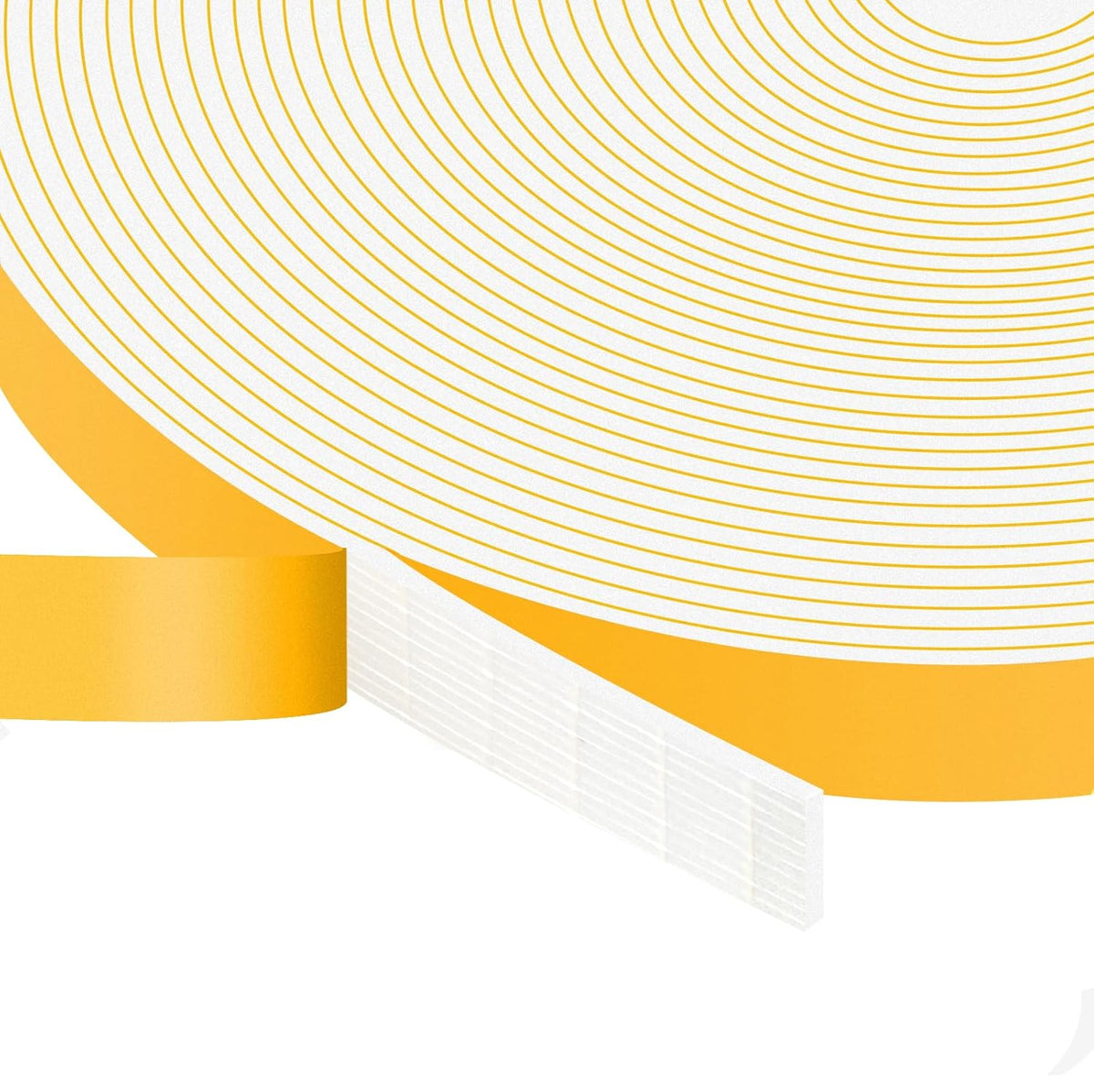 White Strong Adhesive Seal Foam Tape, Weather Stripping for Door and Window, Seal Gasket for