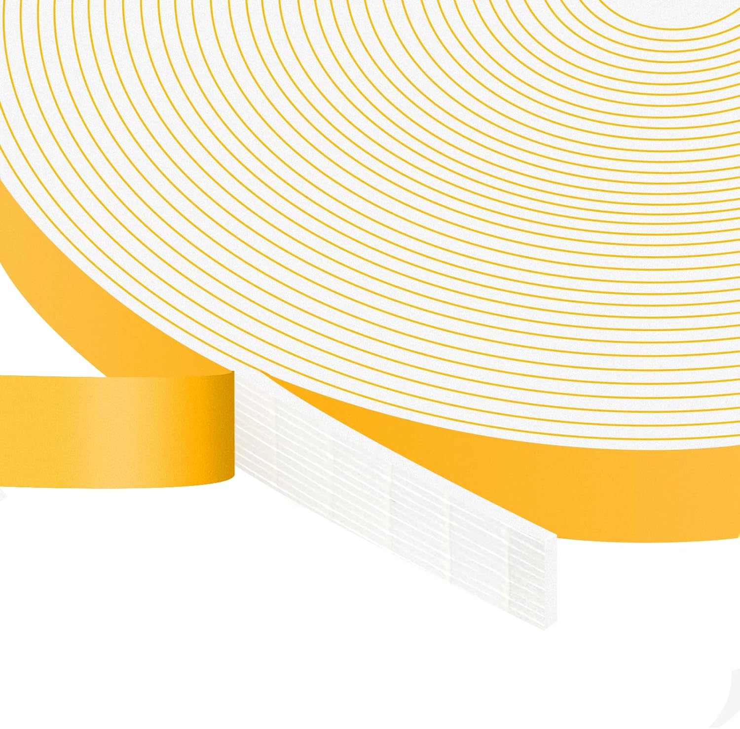 White Strong Adhesive Seal Foam Tape, Weather Stripping for Door and Window, Seal Gasket for