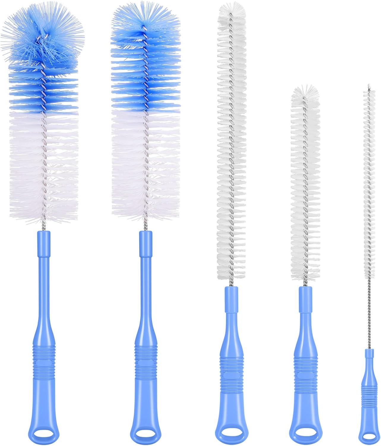 Bottle Brush Cleaner 5 Pack - Long Handle Water Bottle and Straw Cleaning Brush Set for Washing