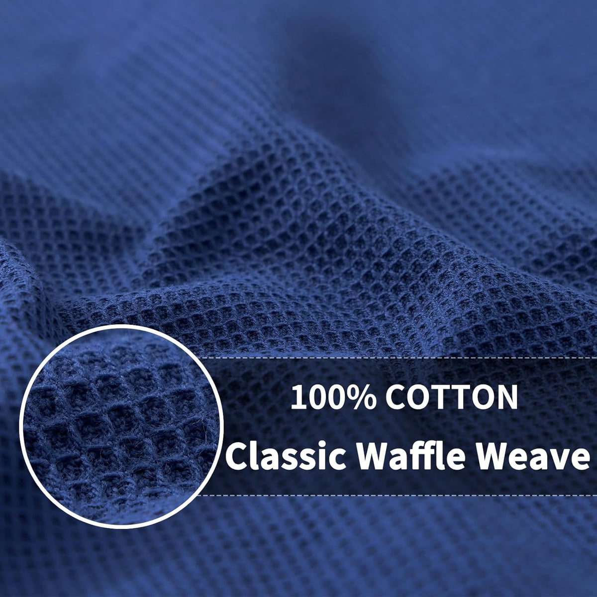 Homaxy 100% Cotton Waffle Weave Dish Cloths - 12 Pack Soft and Absorbent Dish Towels - 12 x 12
