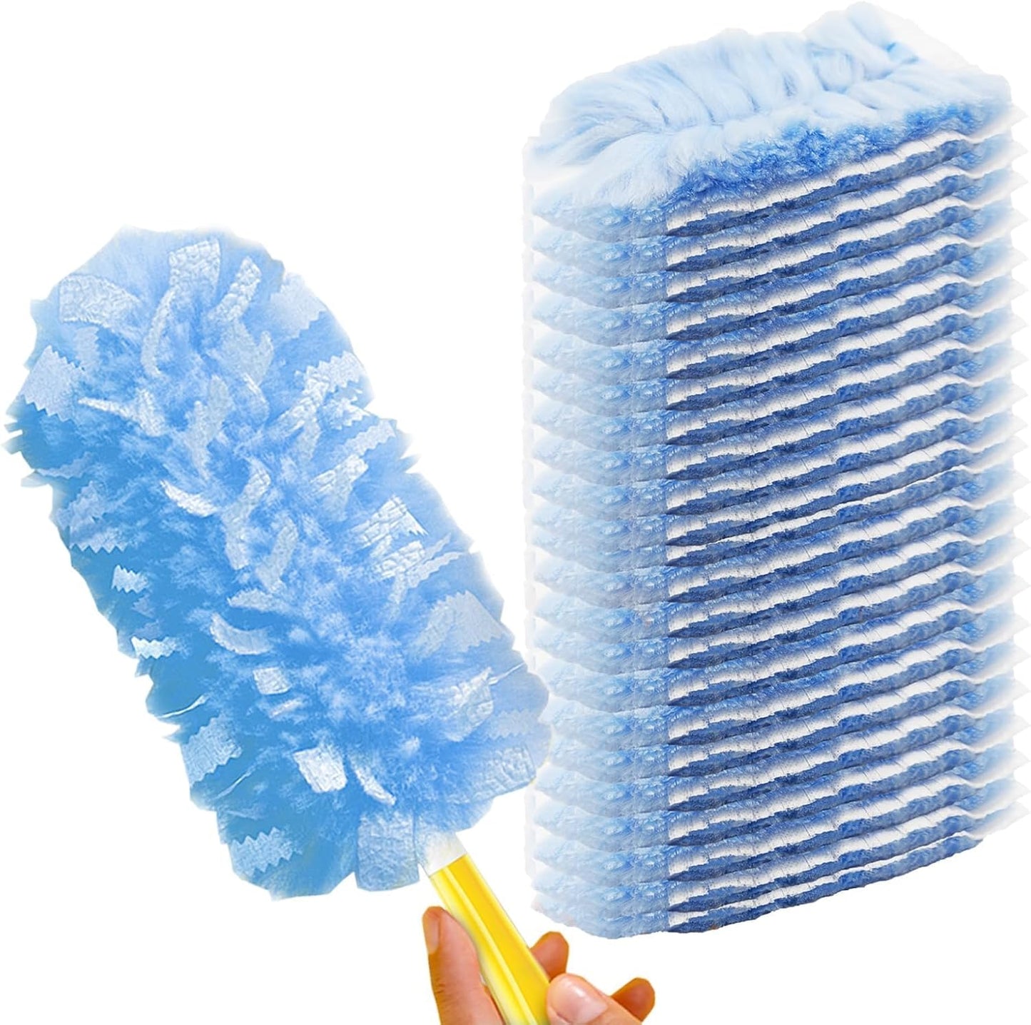 Duster Refill for Swiffer Duster, 30 Count Heavy Duty 2 Side 360° Duster Refills with 1 Handle, 4X