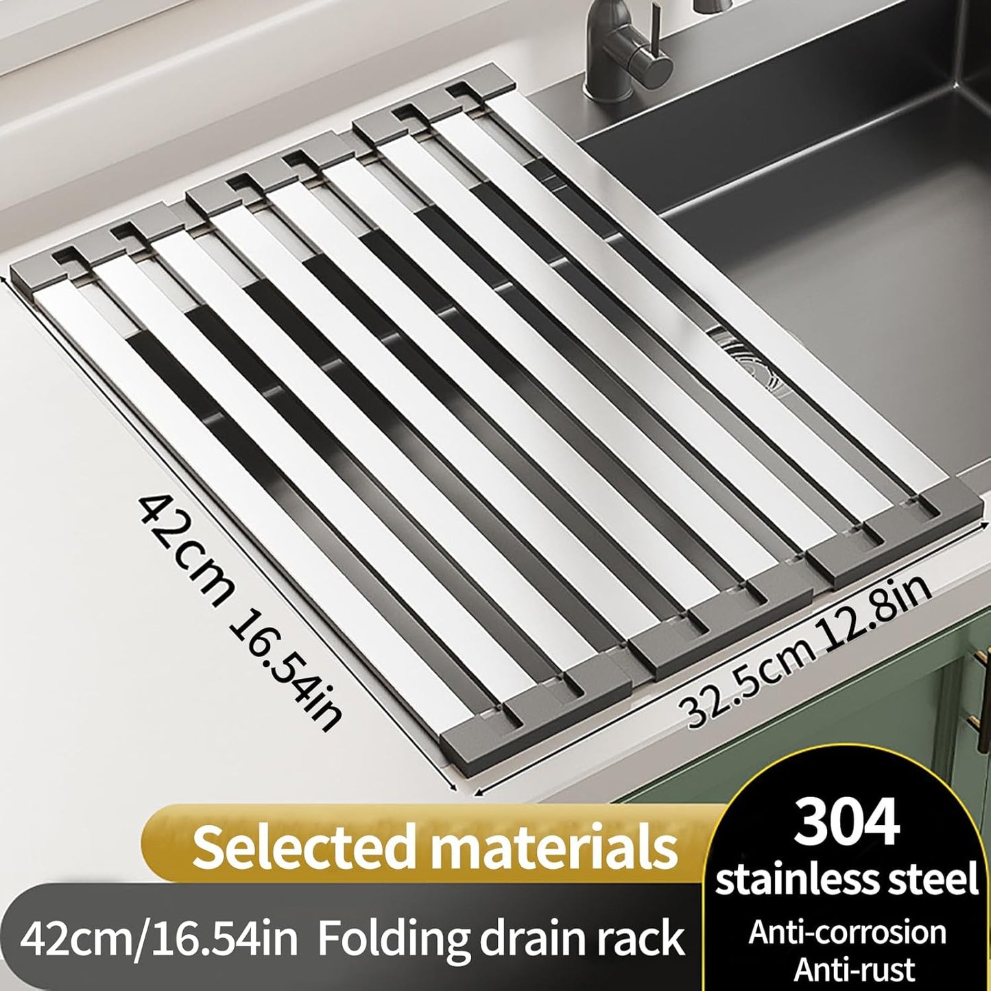 Foldable Dish Drying Rack, Over The Sink Dish Drying Rack ，Dish Drying mat，Dish Drying mats for