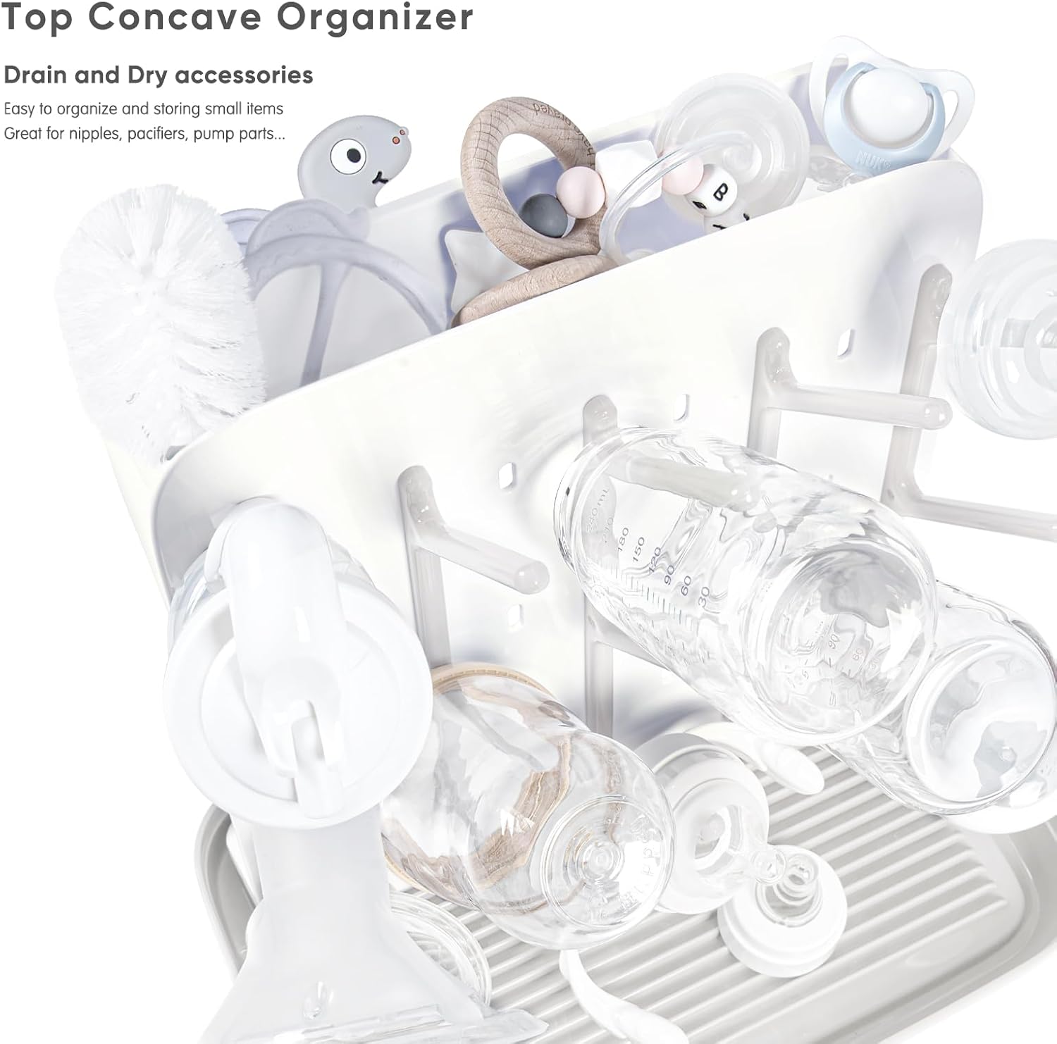 Termichy Baby Bottle Drying Rack: Large Vertical Bottle Dryer Rack Holder - Space Saving Standing