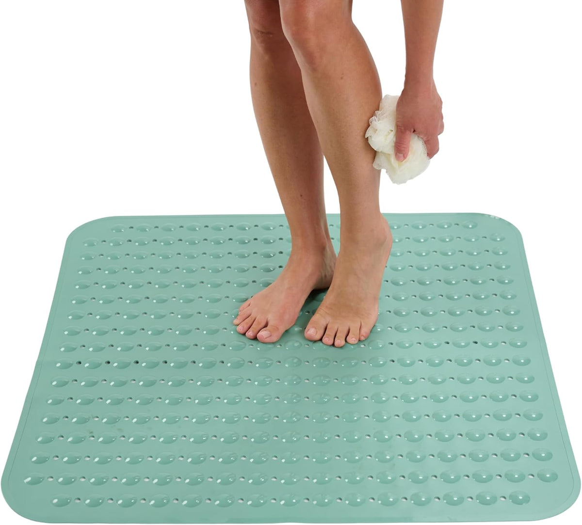 ENKOSI Extra Large Square Non Slip Shower Mat - 31 x 31-inch XL Bathroom Shower Mat - Square Shower