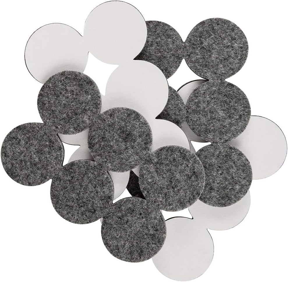 SoftTouch 1 1/2" Round Heavy Duty Felt Furniture Pads - Move Effortlessly & Protect Surfaces