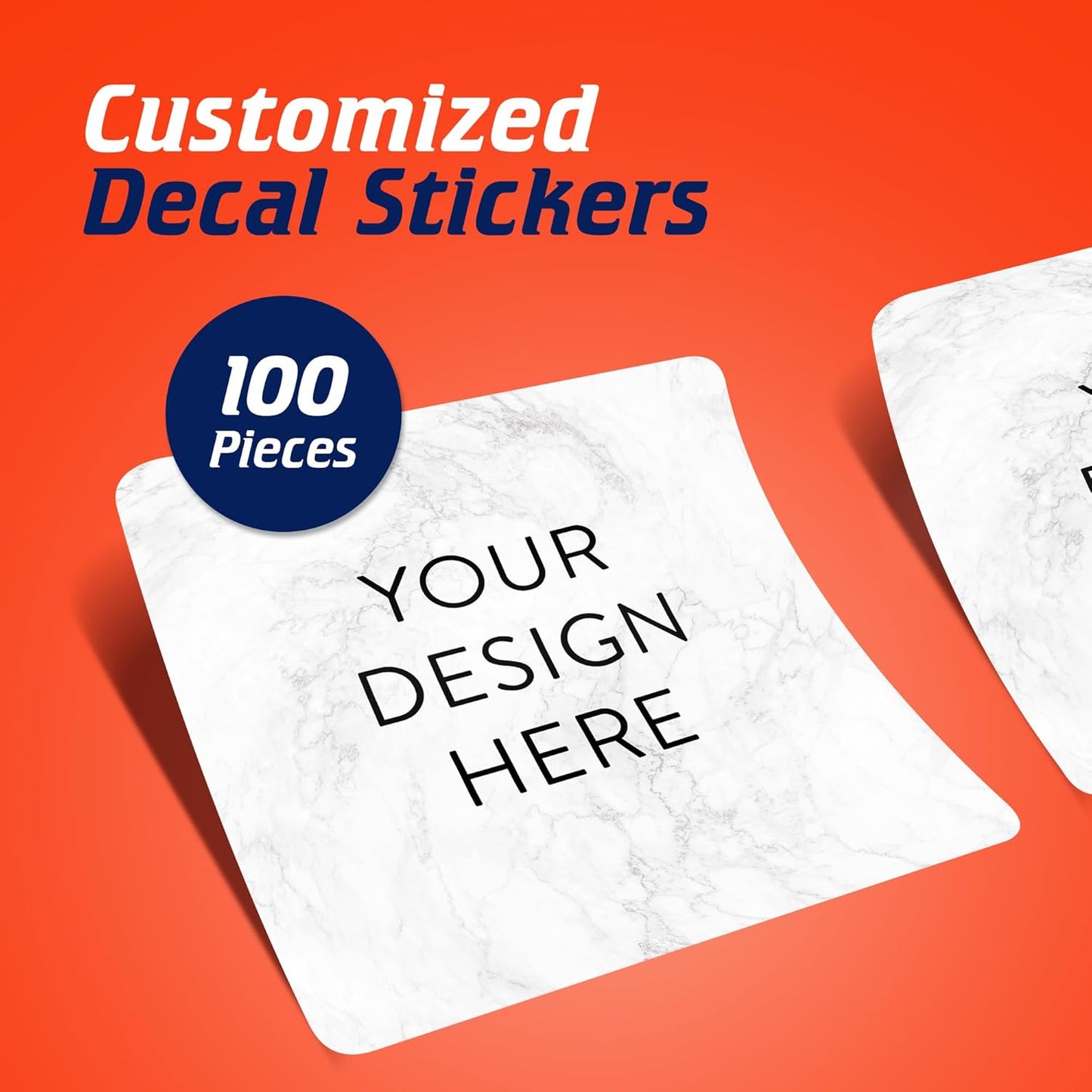 100 Custom Vinyl Stickers - Upload Your own Image, Text, Design, Logo - Personalized Logo Labels