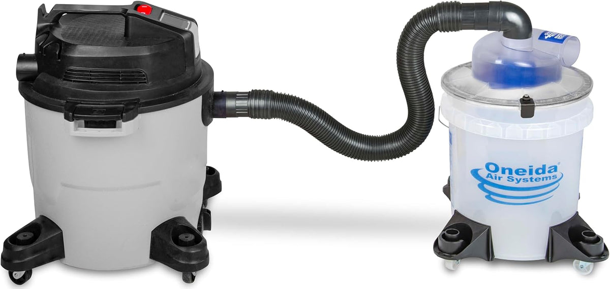Oneida Dust Deputy Low-Pro Deluxe Lid Dust Separator Kit with Clear 5-Gallon Dust Collection