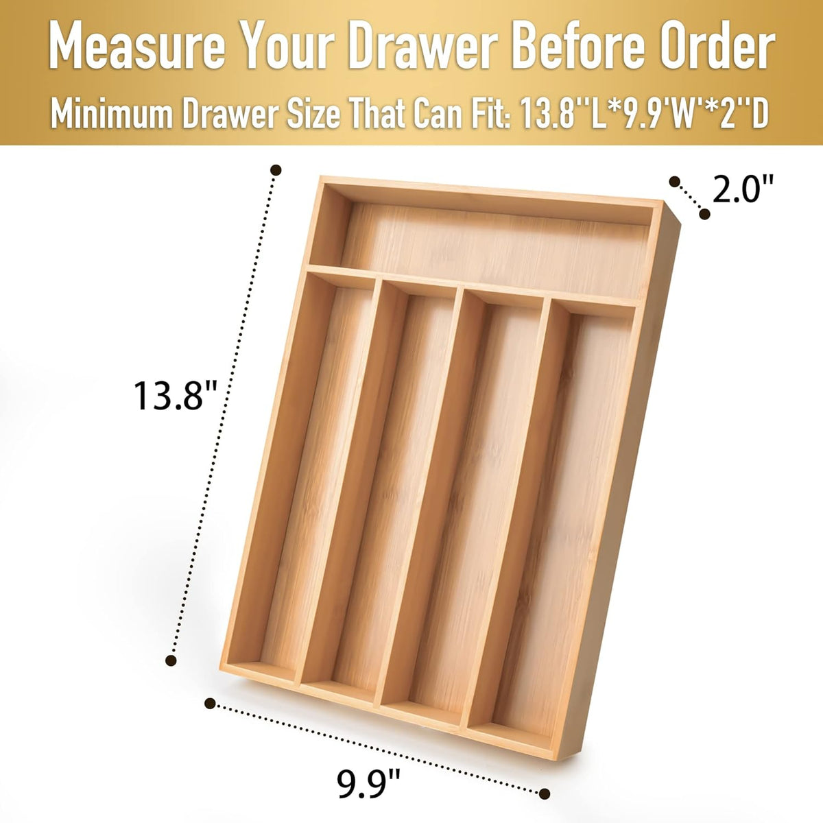 Silverware Organizer Bamboo Kitchen Drawer Organizer Utensil Organizer Silverware Holder Cutlery