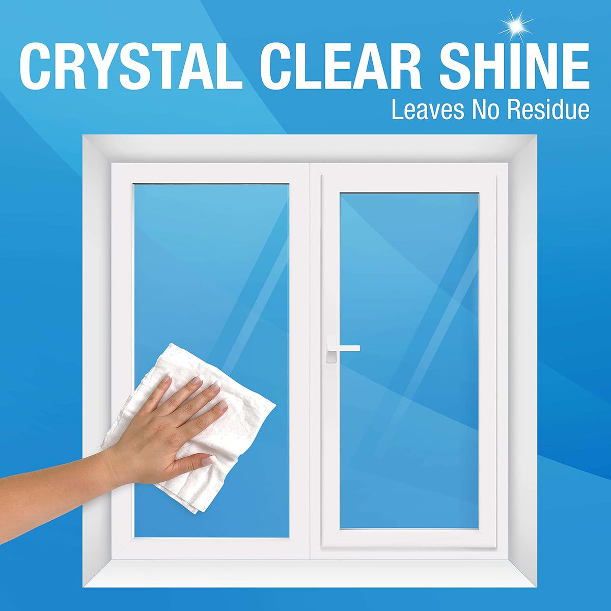 MiracleWipes for Glass, Disposable and Streak Free Cleaning Wipes for Mirrors, Windows, Kitchen