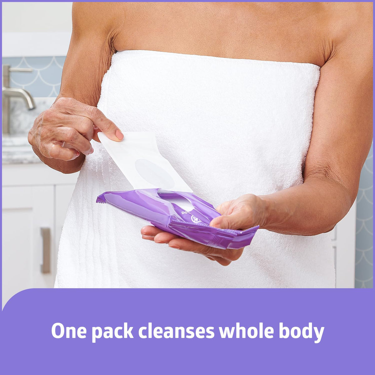 Medline Readybath Body Wipes, Shower and Bath for Adults, No Rinse Disposable Washcloths, Extra