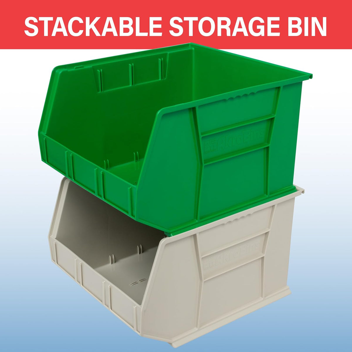 Akro-Mils 30270 AkroBins Plastic Storage Bins, Space-Saving Stackable Bins for Garage, Pantry
