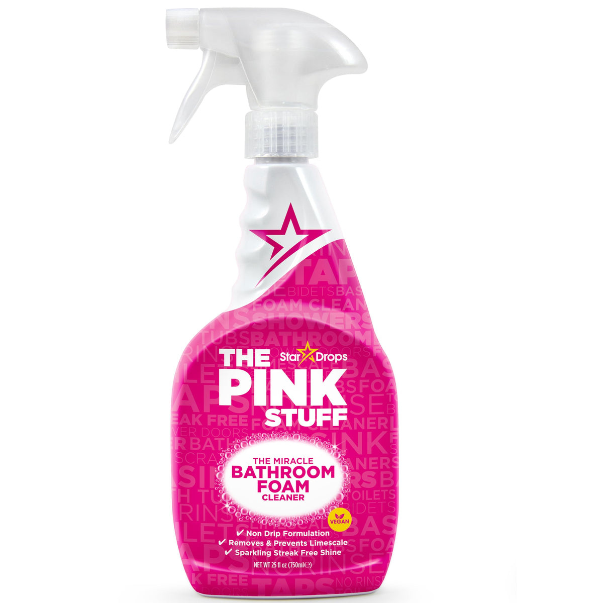 Stardrops - The Pink Stuff - Miracle Bathroom Foam Cleaner 750ml - Baths, Tiles, Soap Scum