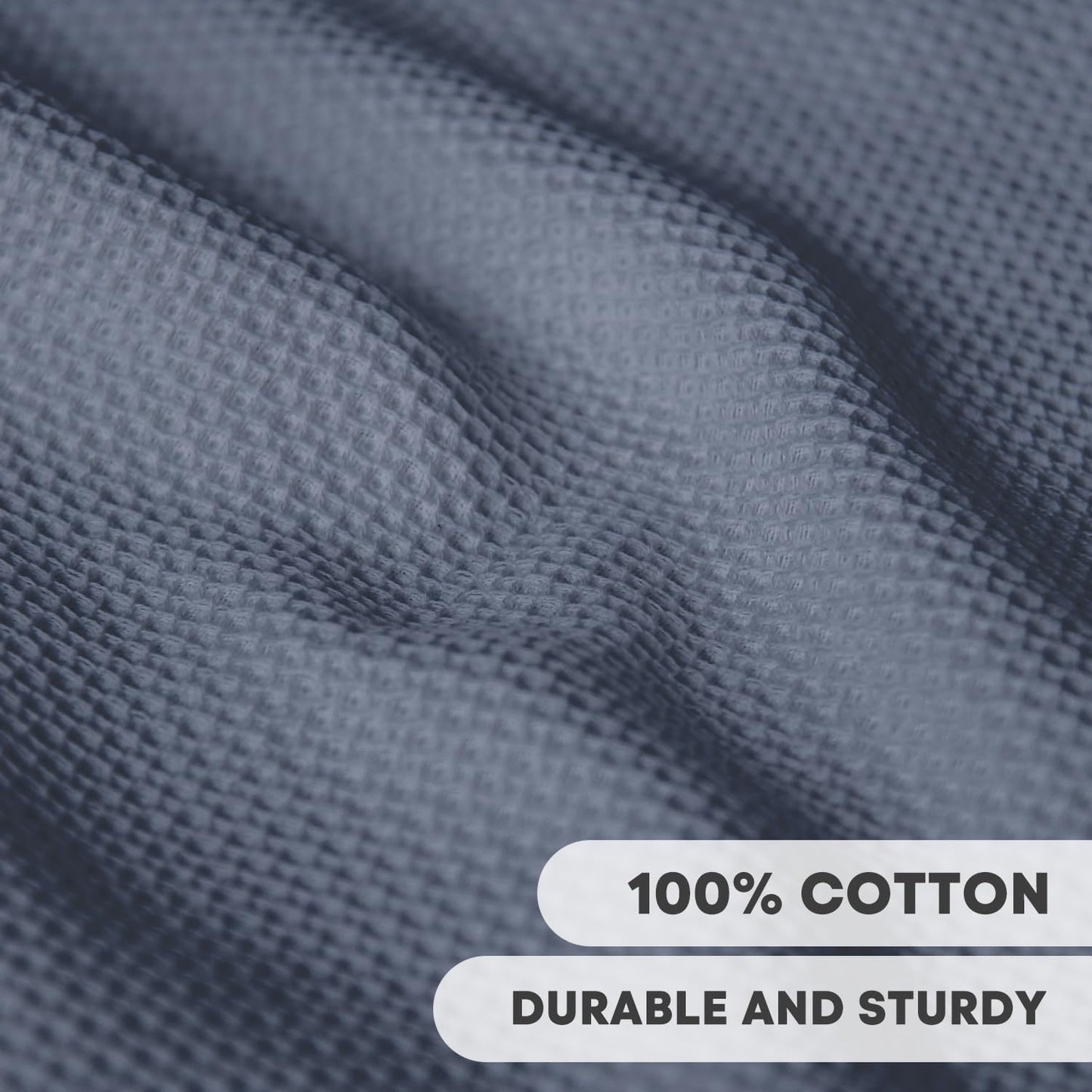 Artoid Mode 100% Cotton Dark Grey Waffle Weave Kitchen Dish Cloths, 13x28 Inch Ultra Soft Absorbent