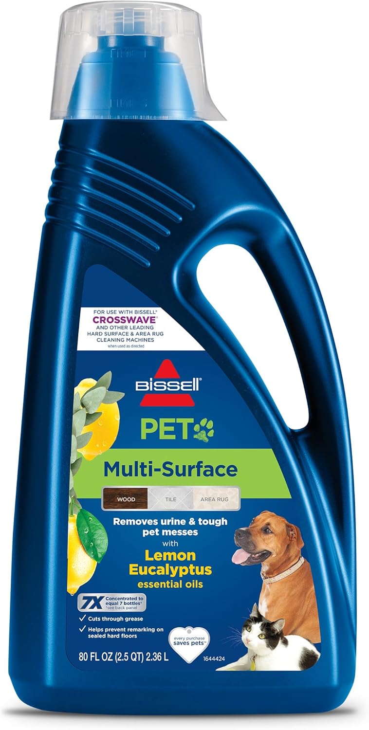 Bissell Multi-Surface Pet with Citrus, 3444G, 80oz, Safe on Sealed Hard Floors and Area Rugs