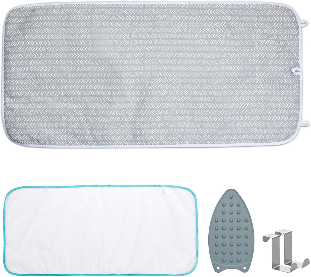 Seiritex Ironing Mat, Portable Ironing Pad 39.4 x 18.9 inch Table Top Iron Board 5 in 1 Travel Iron
