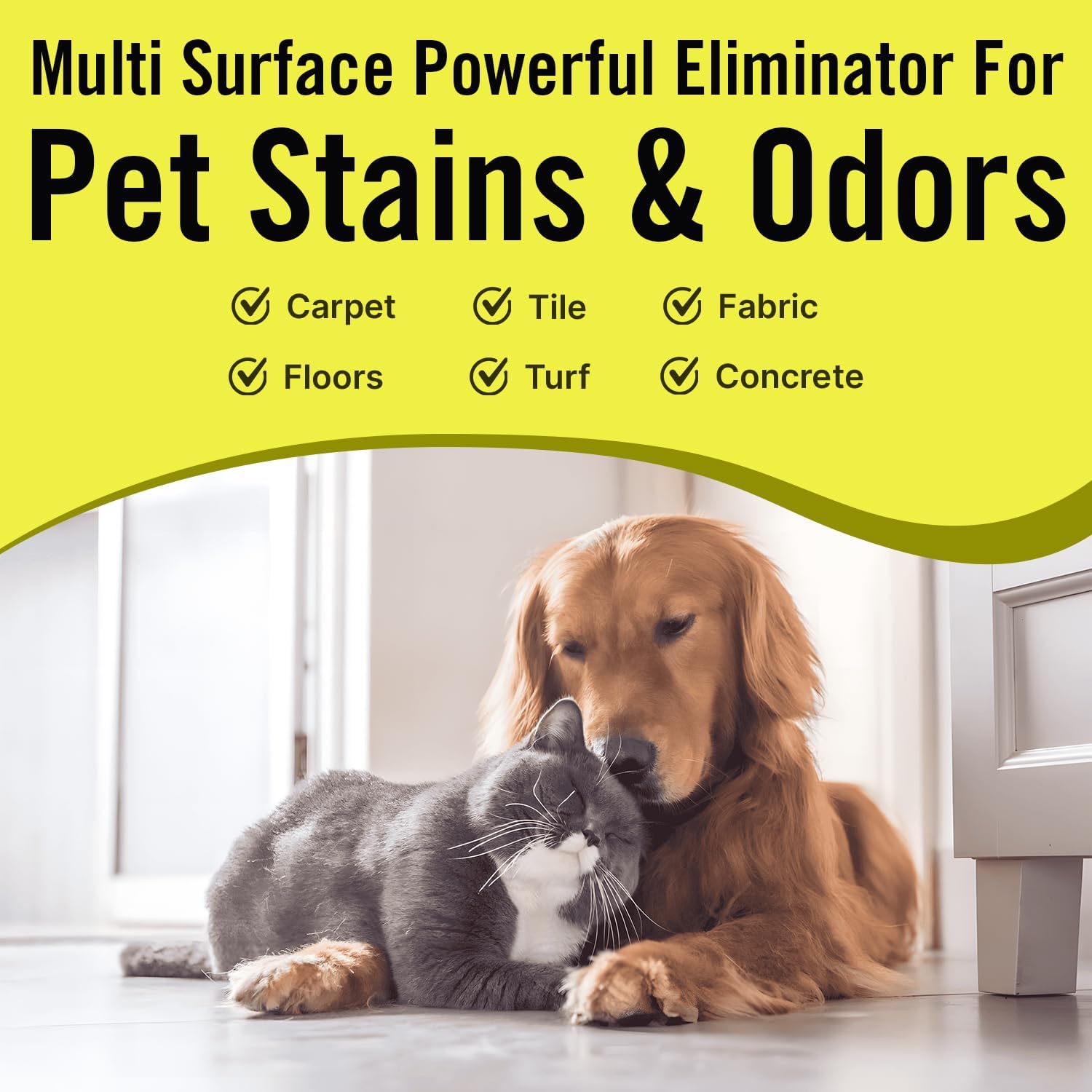 Multi-Purpose Probiotic Enzyme Cleaner, Made in USA - Pet Stain and Odor Remover - Concentrated