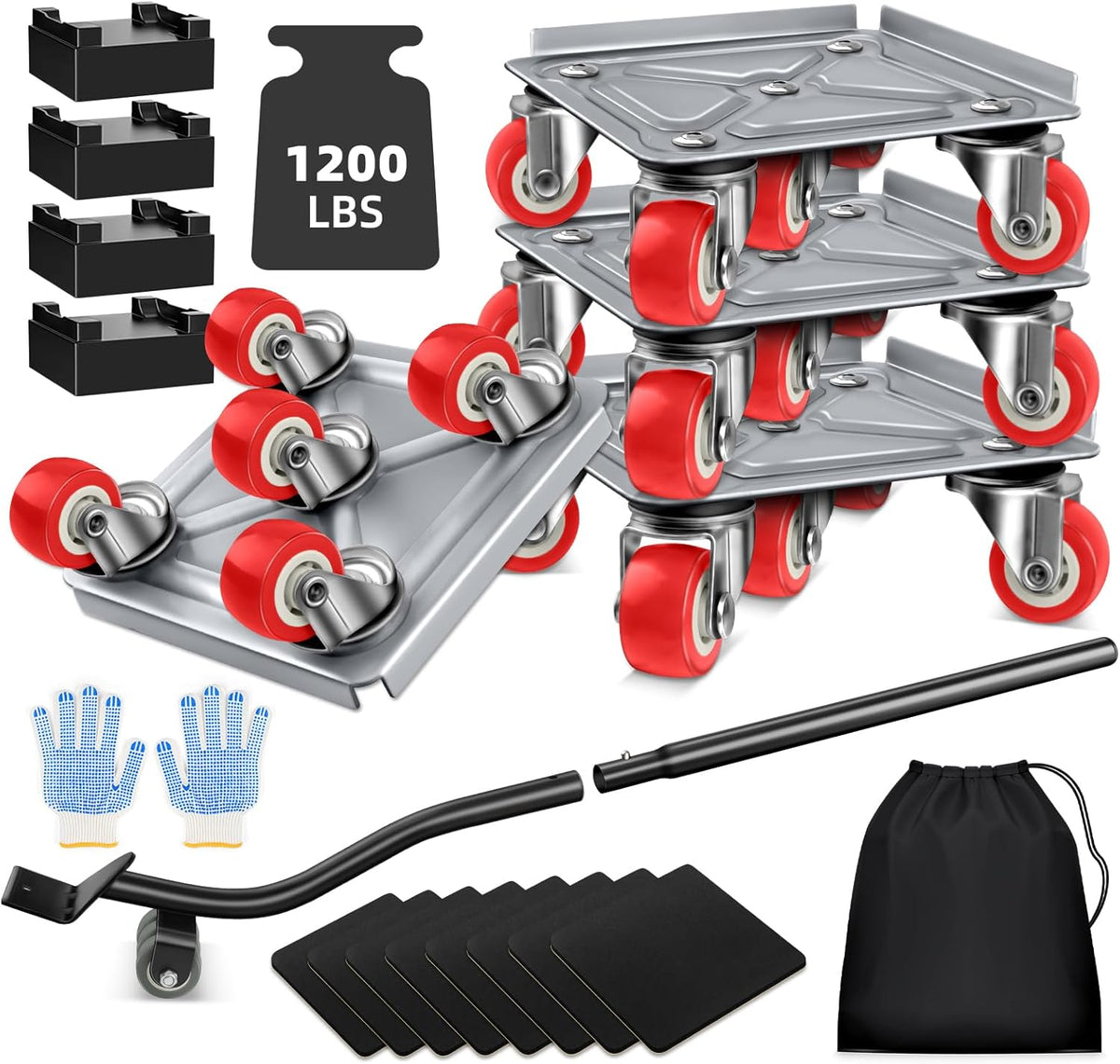 Furniture Dolly Furniture Sliders Furniture Movers with 5 Wheels Appliance Rollers Furniture Moving