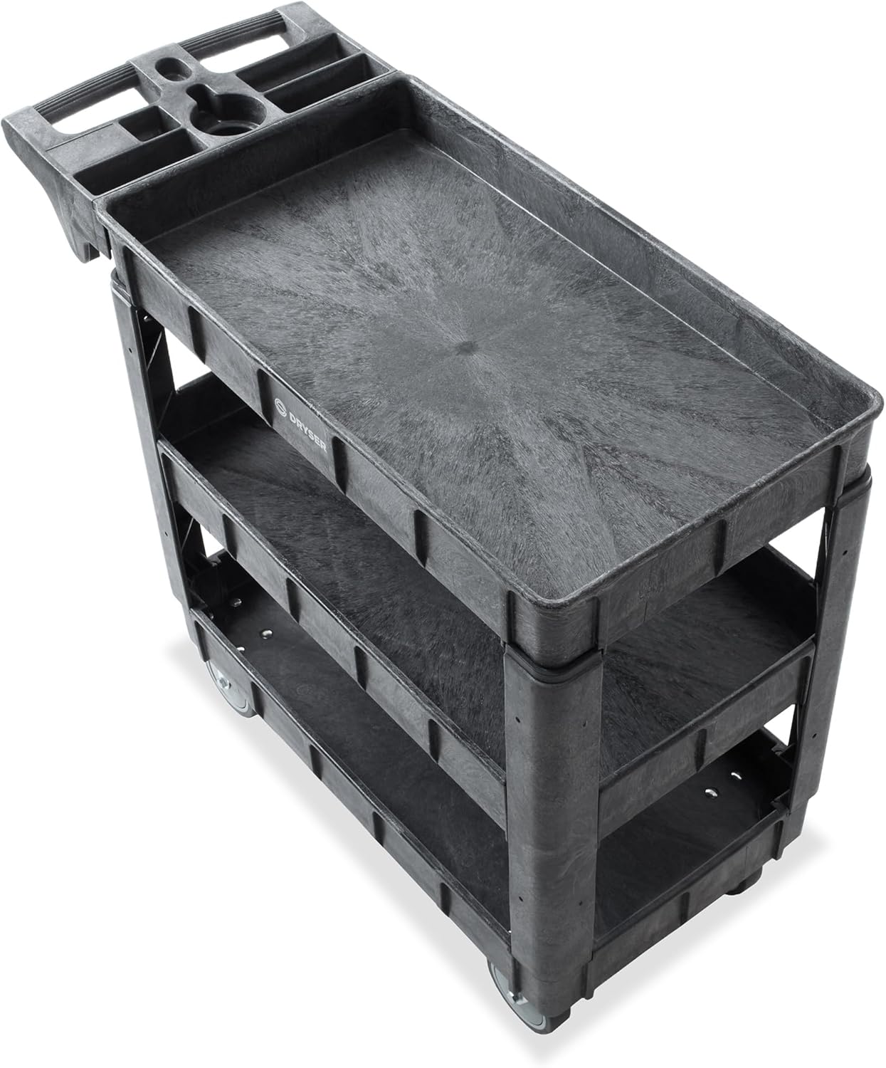 Dryser Utility Cart with Wheels, 40" x 17" Heavy Duty 550 lb. Capacity with Shelves - 3 Tier
