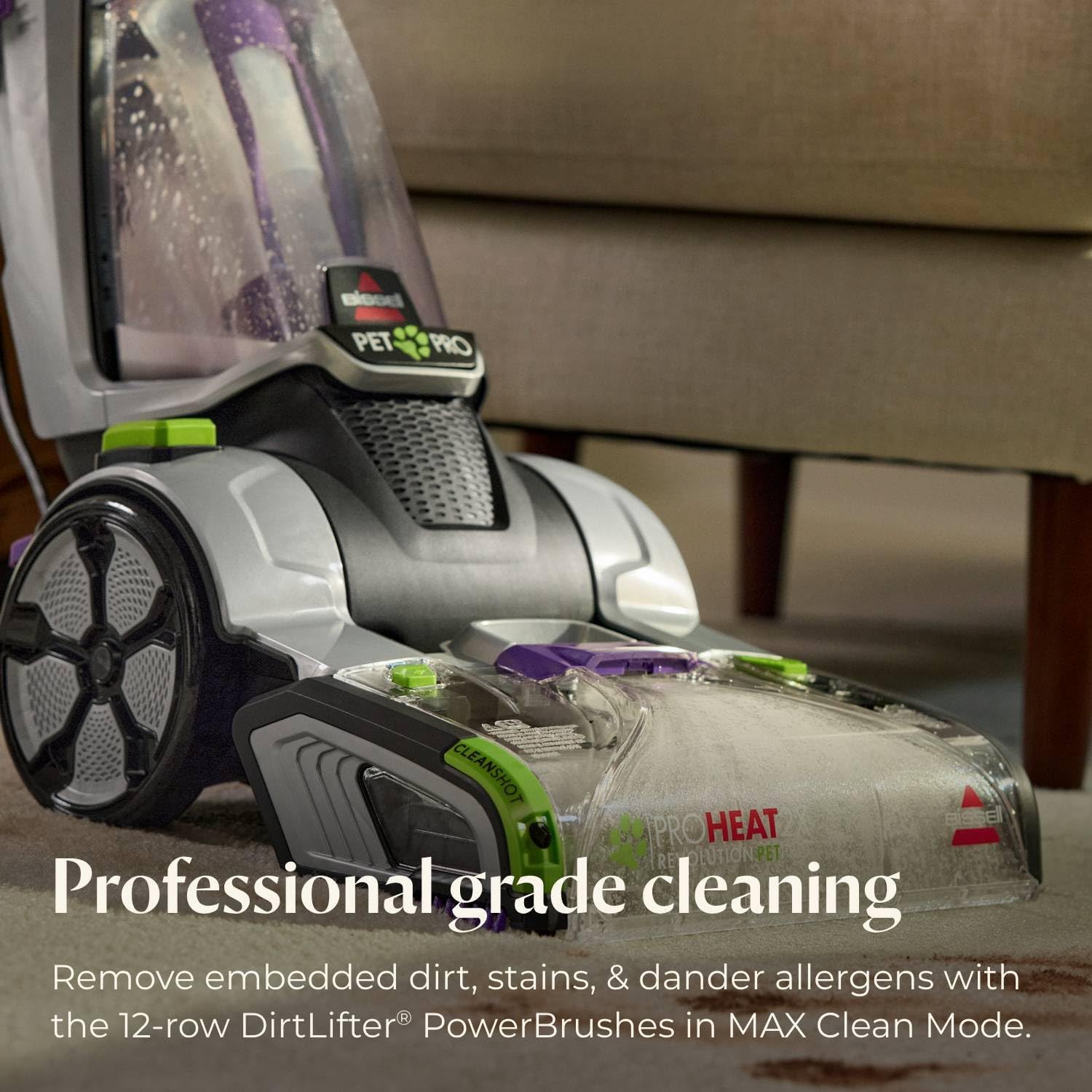 BISSELL ProHeat 2X Revolution Pet Pro Plus, 3588F, Upright Deep Cleaner, 30-minute Dry Time, Dual