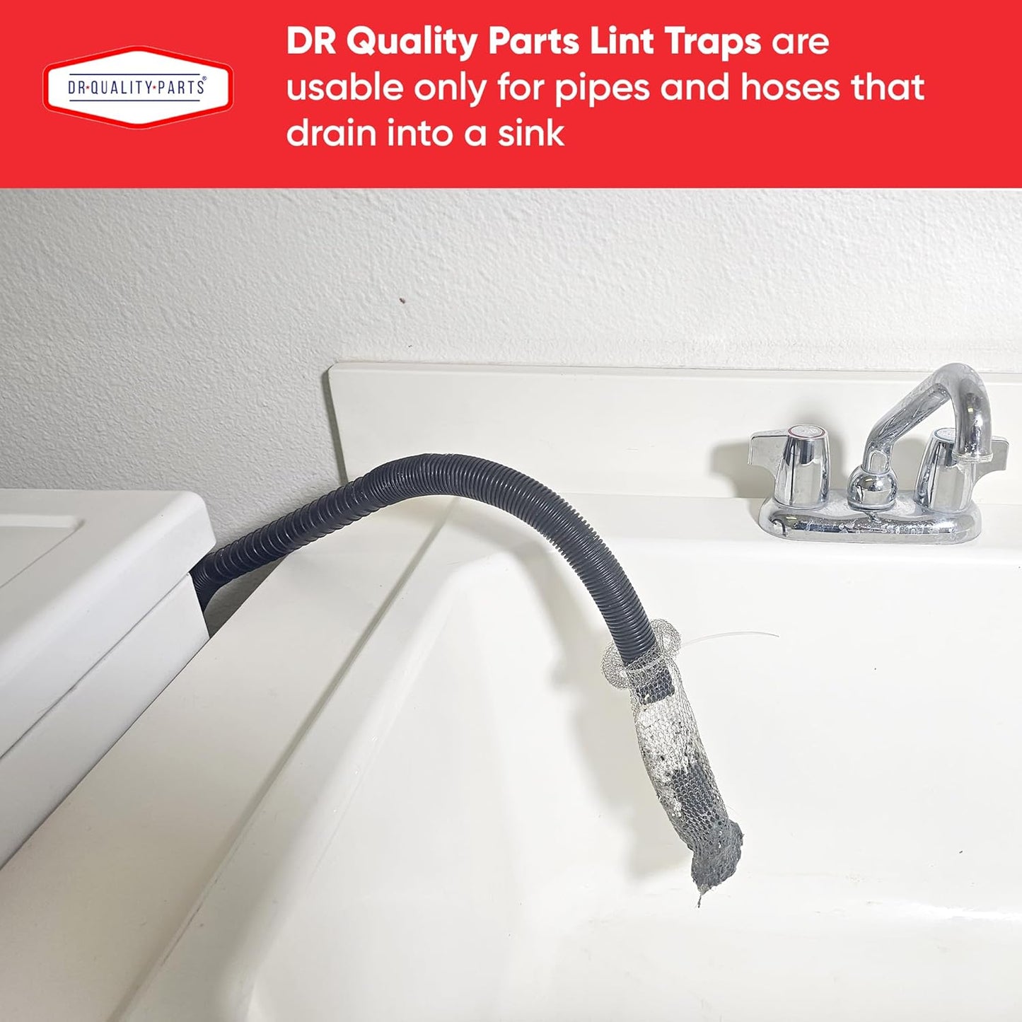 Washing Machine Lint Trap – Stainless Steel Hose Filter, Mesh Drain Catcher, Washer Sock Lint